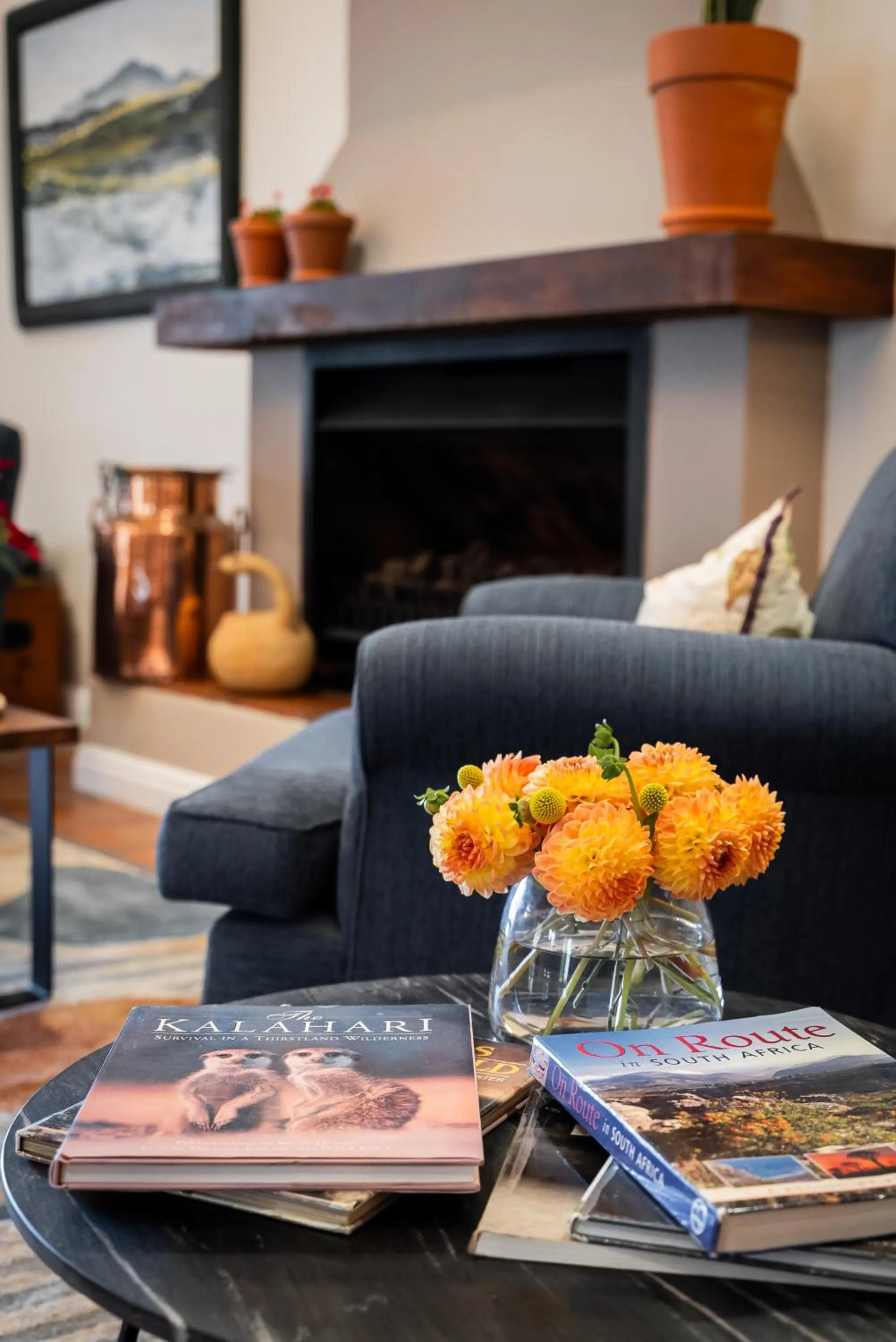 Living room in Eikendal Lodge