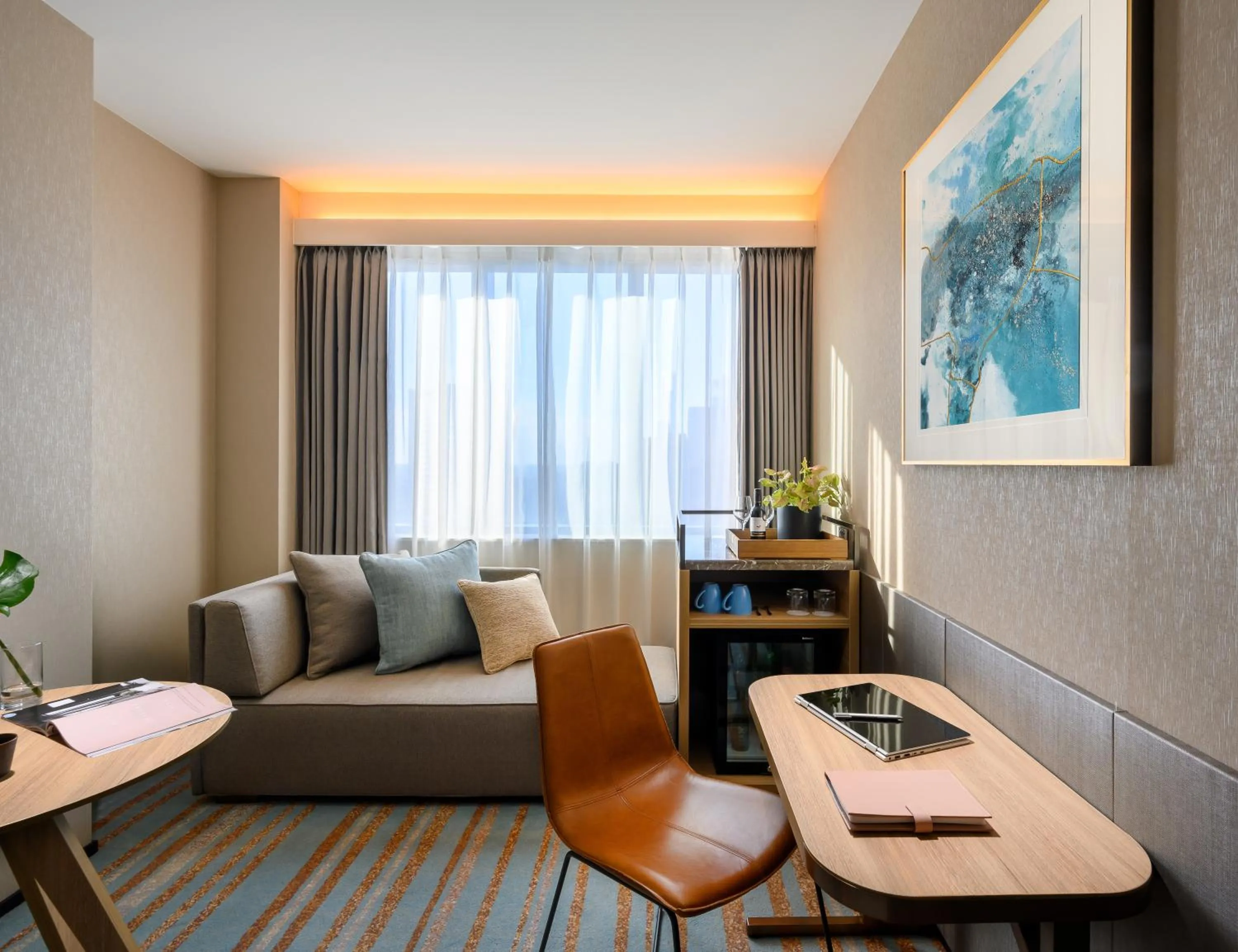 Living room in Novotel Melbourne Central