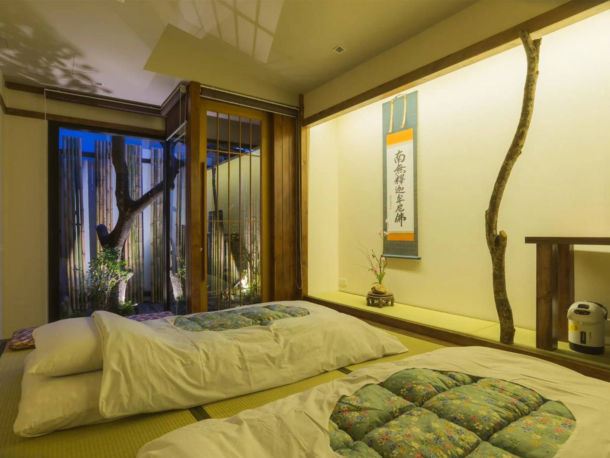 Bed in MAYU Bangkok Japanese Style Hotel