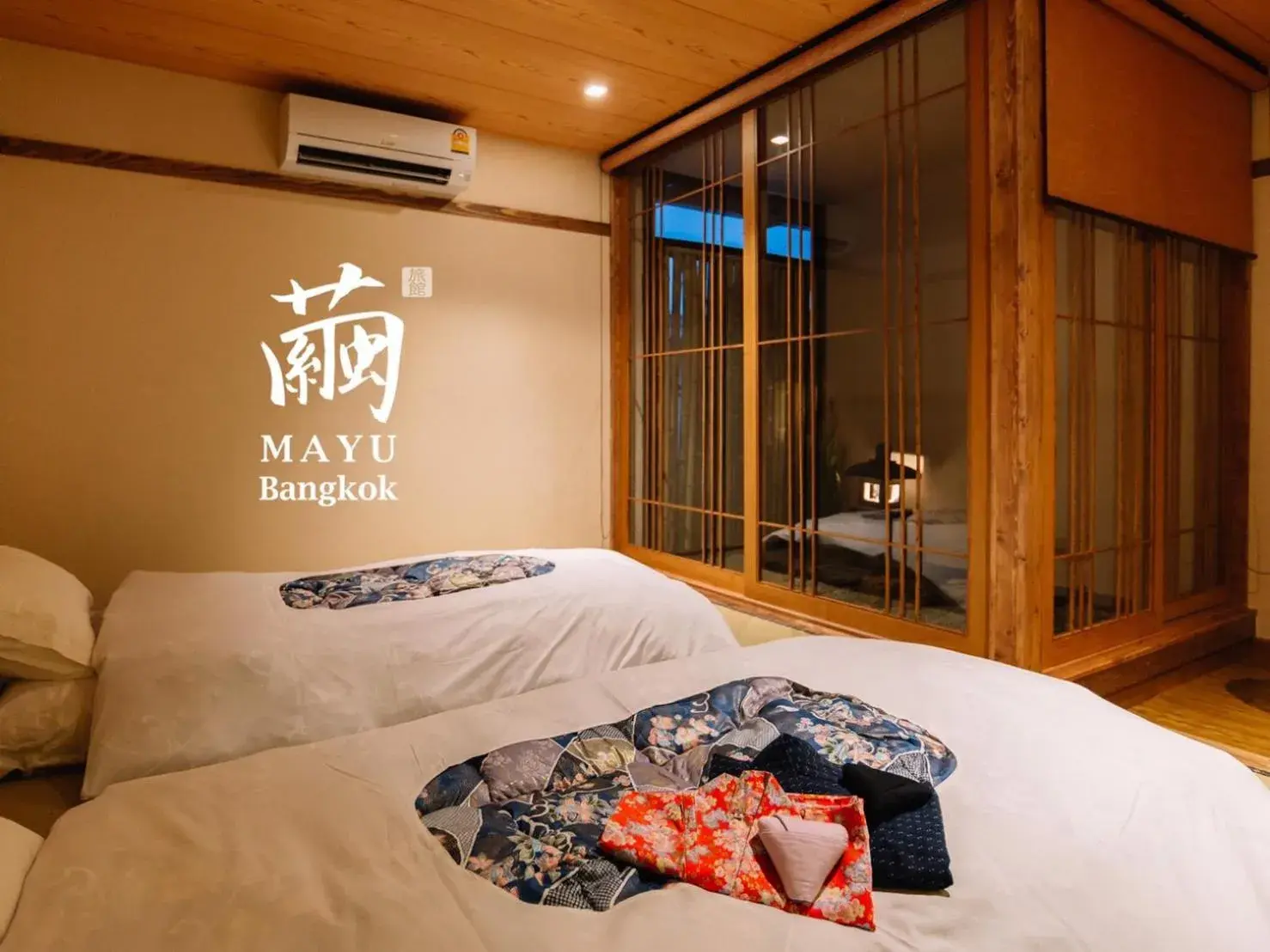 Deluxe Double or Twin Room with Garden View in MAYU Bangkok Japanese Style Hotel Deluxe Double or Twin Room with Garden View in MAYU Bangkok Japanese Style Hotel