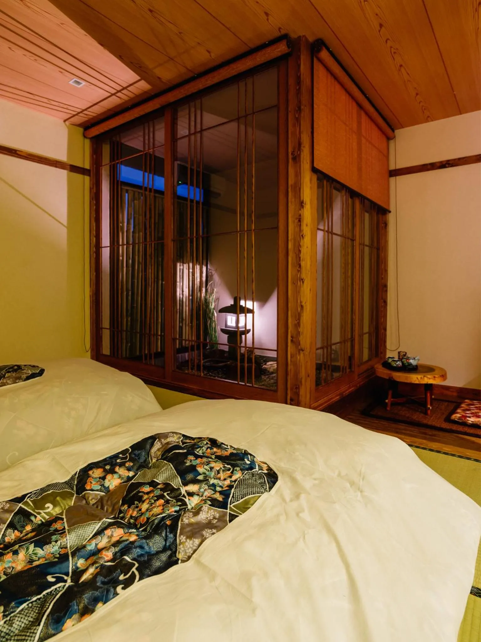 Bed in MAYU Bangkok Japanese Style Hotel