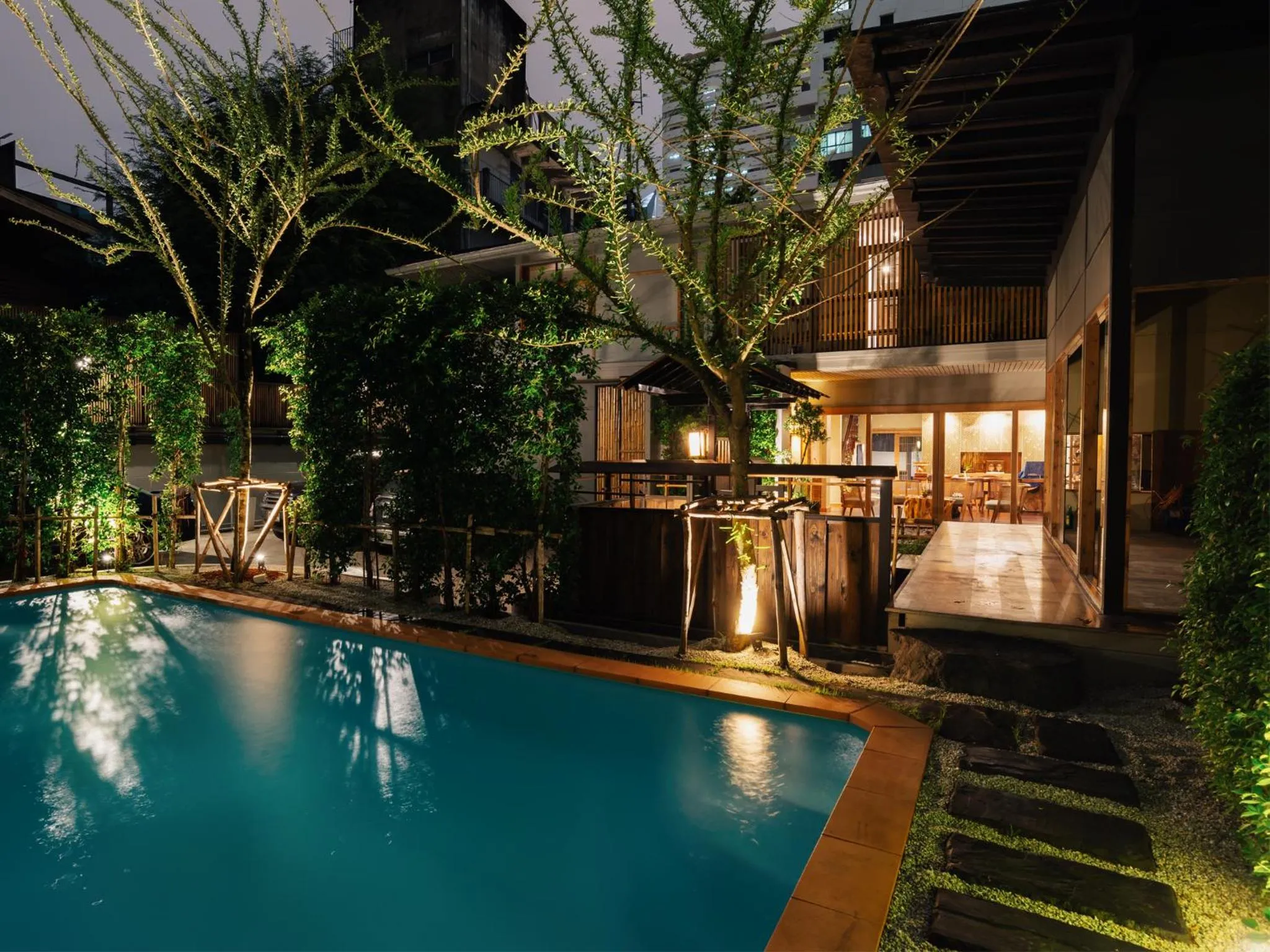 Swimming pool in MAYU Bangkok Japanese Style Hotel