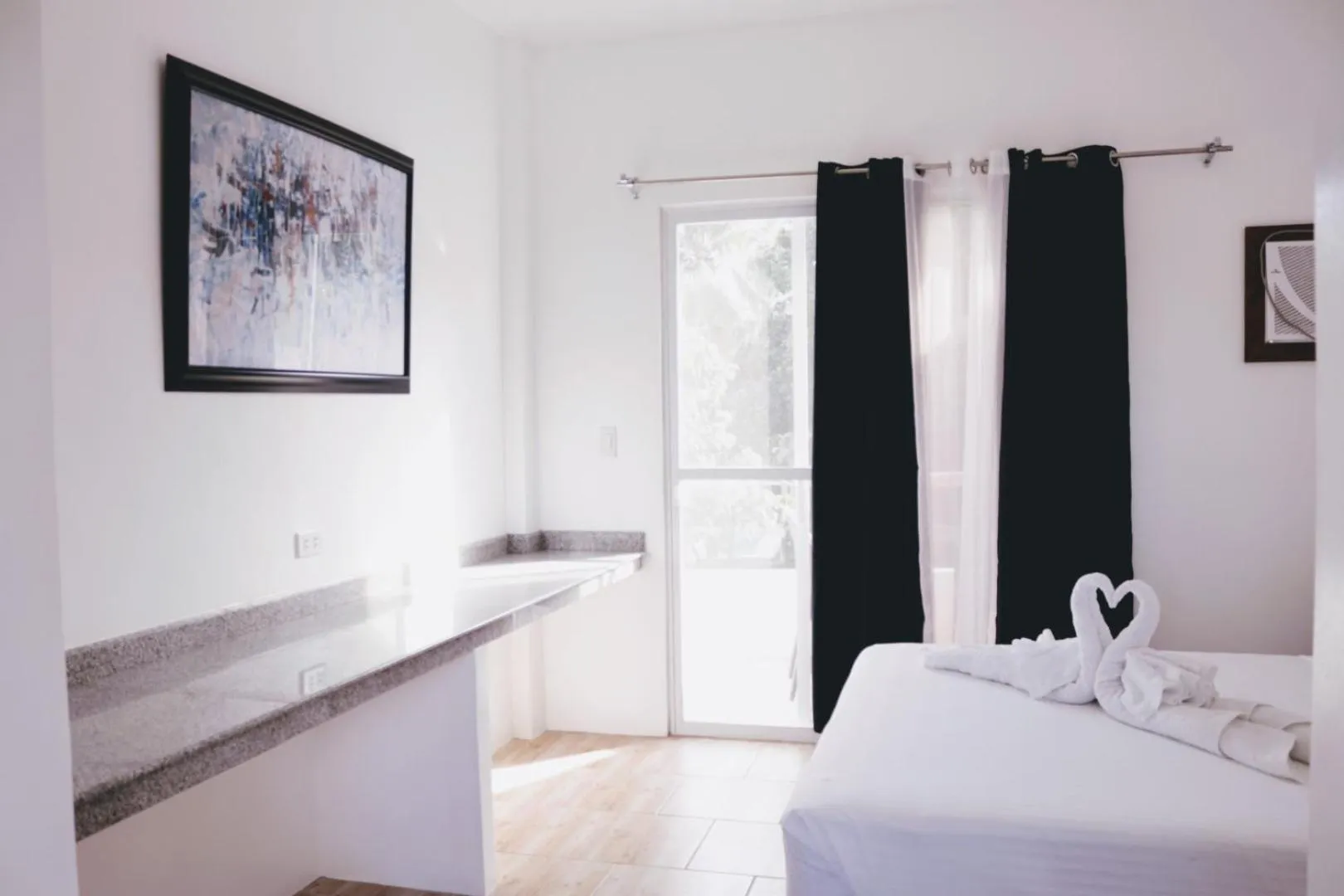 Bed in Meili Beach Resort