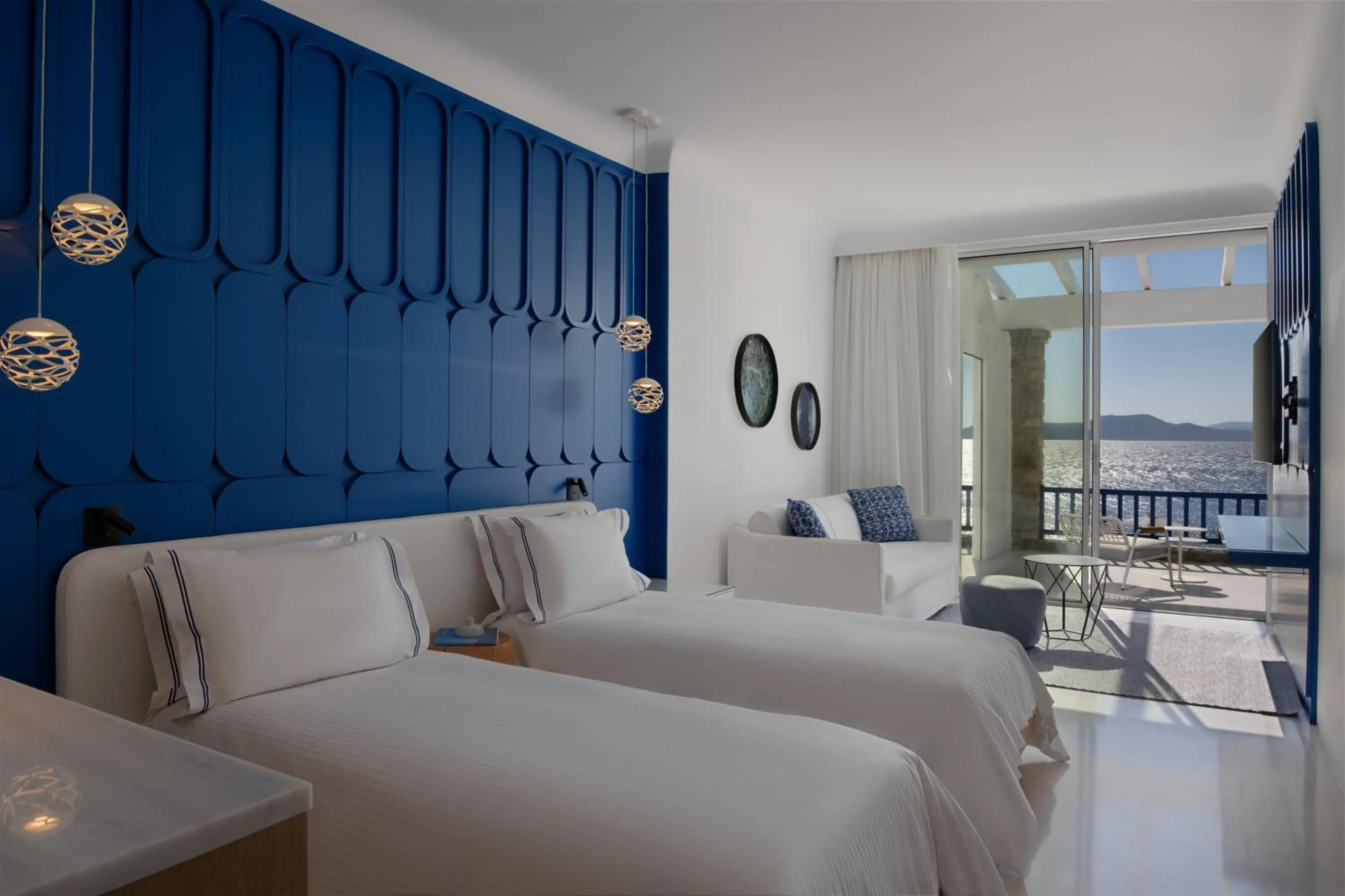 Bed in Mykonos Grand Hotel & Resort