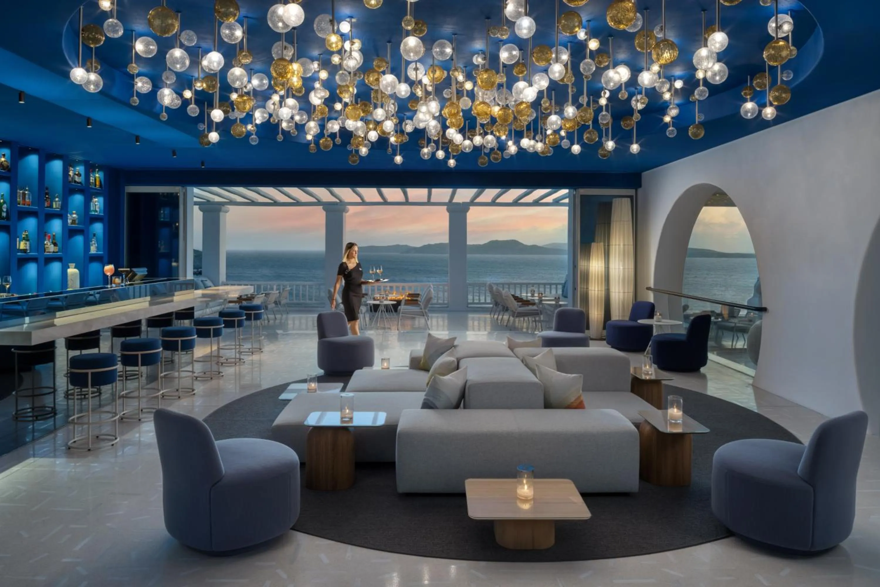 Lounge or bar in Mykonos Grand Hotel & Resort