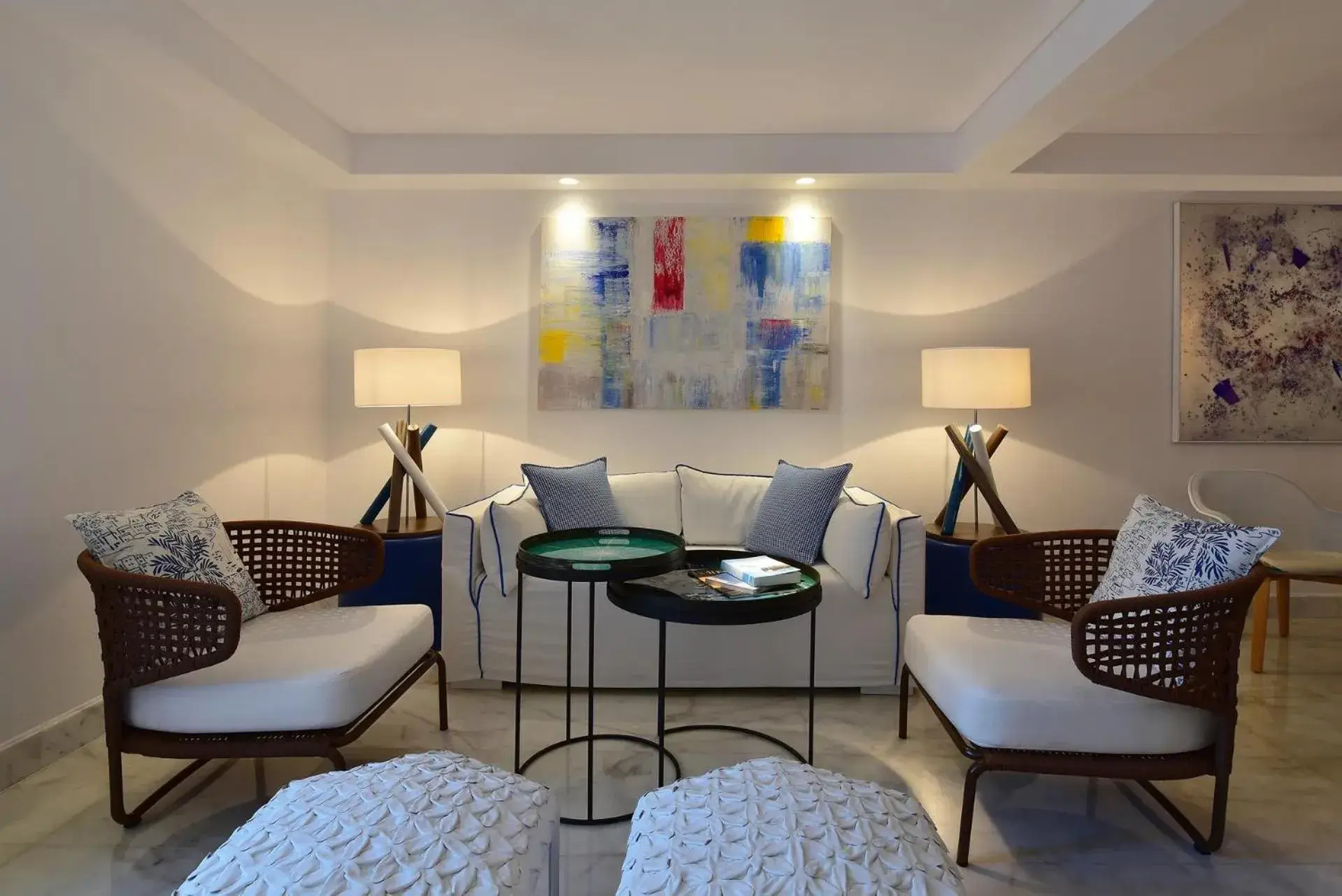 Living room in Mykonos Grand Hotel & Resort Living room in Mykonos Grand Hotel & Resort