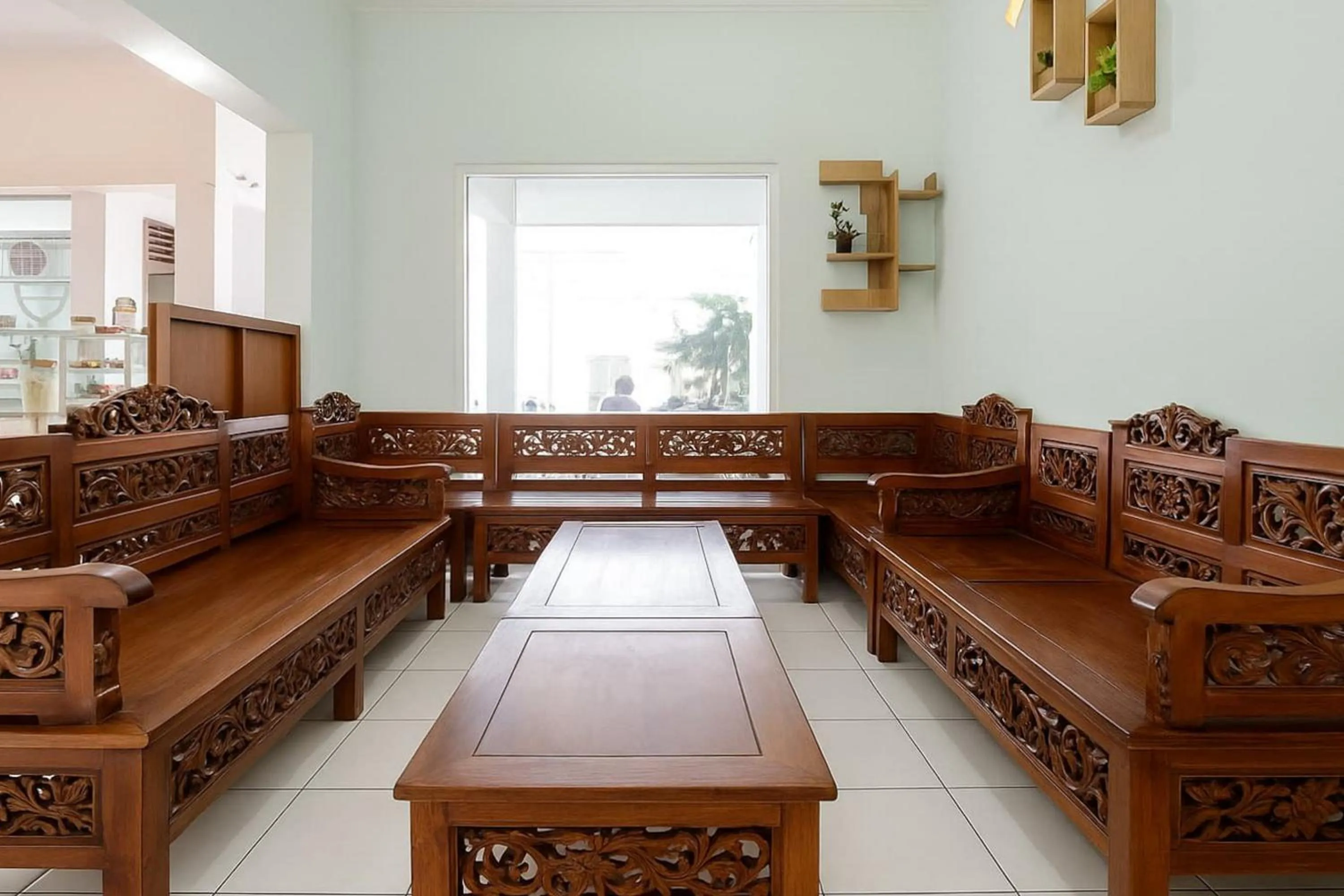 Seating area in Hotel Bintang Mitra RedDoorz