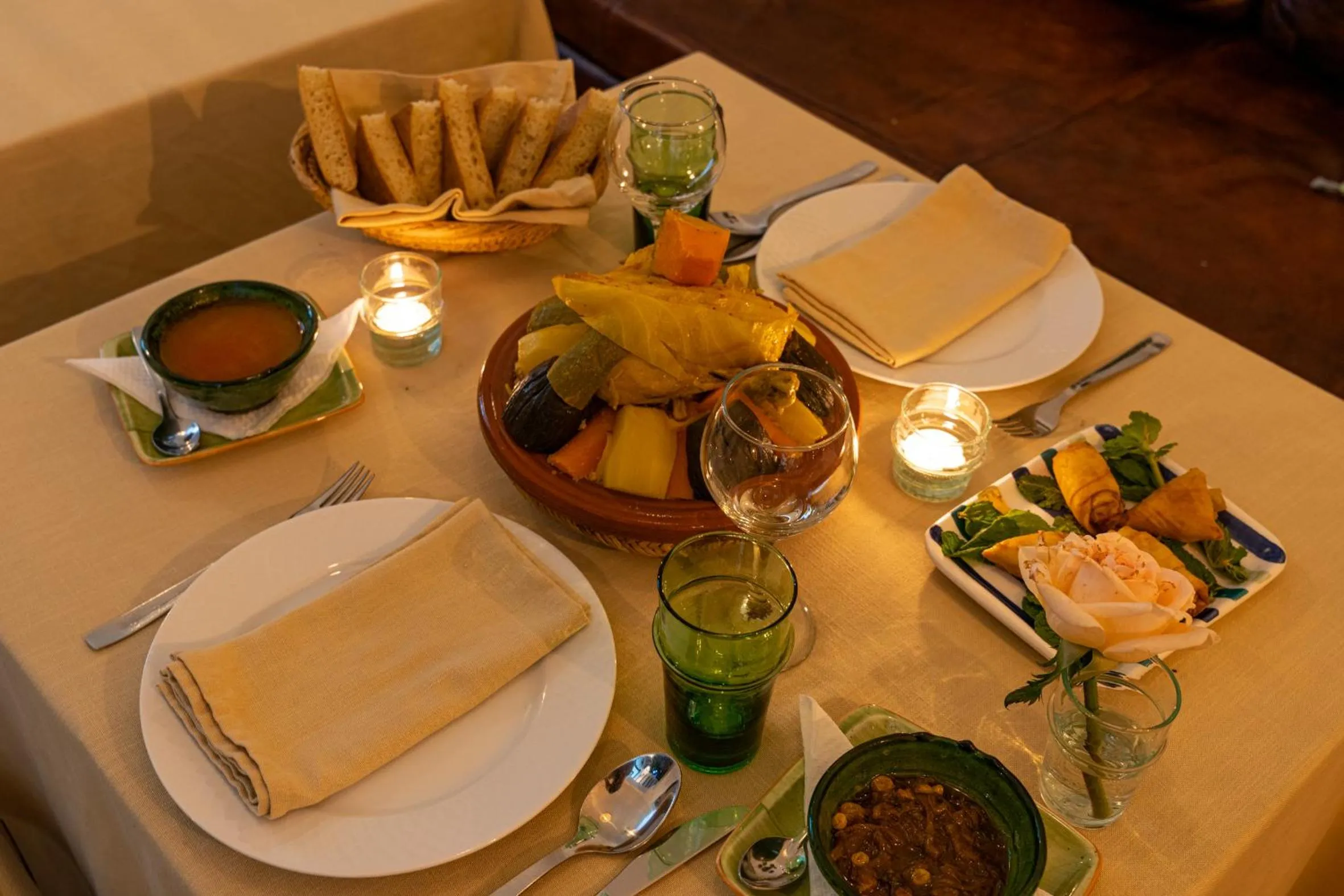 Dinner in Riad l'Oiseau du Paradis