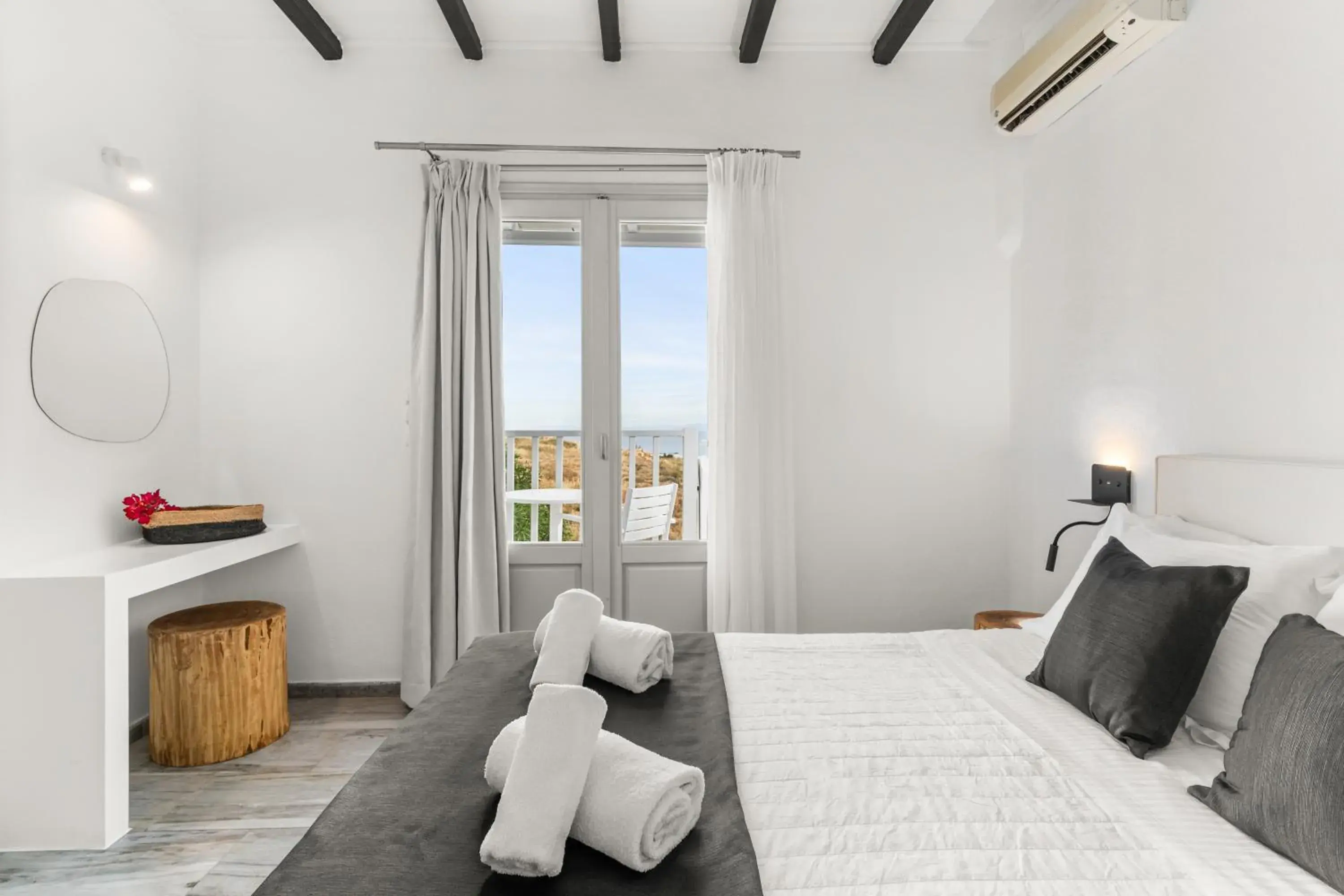 Bed in Mr and Mrs White Paros Bed in Mr and Mrs White Paros