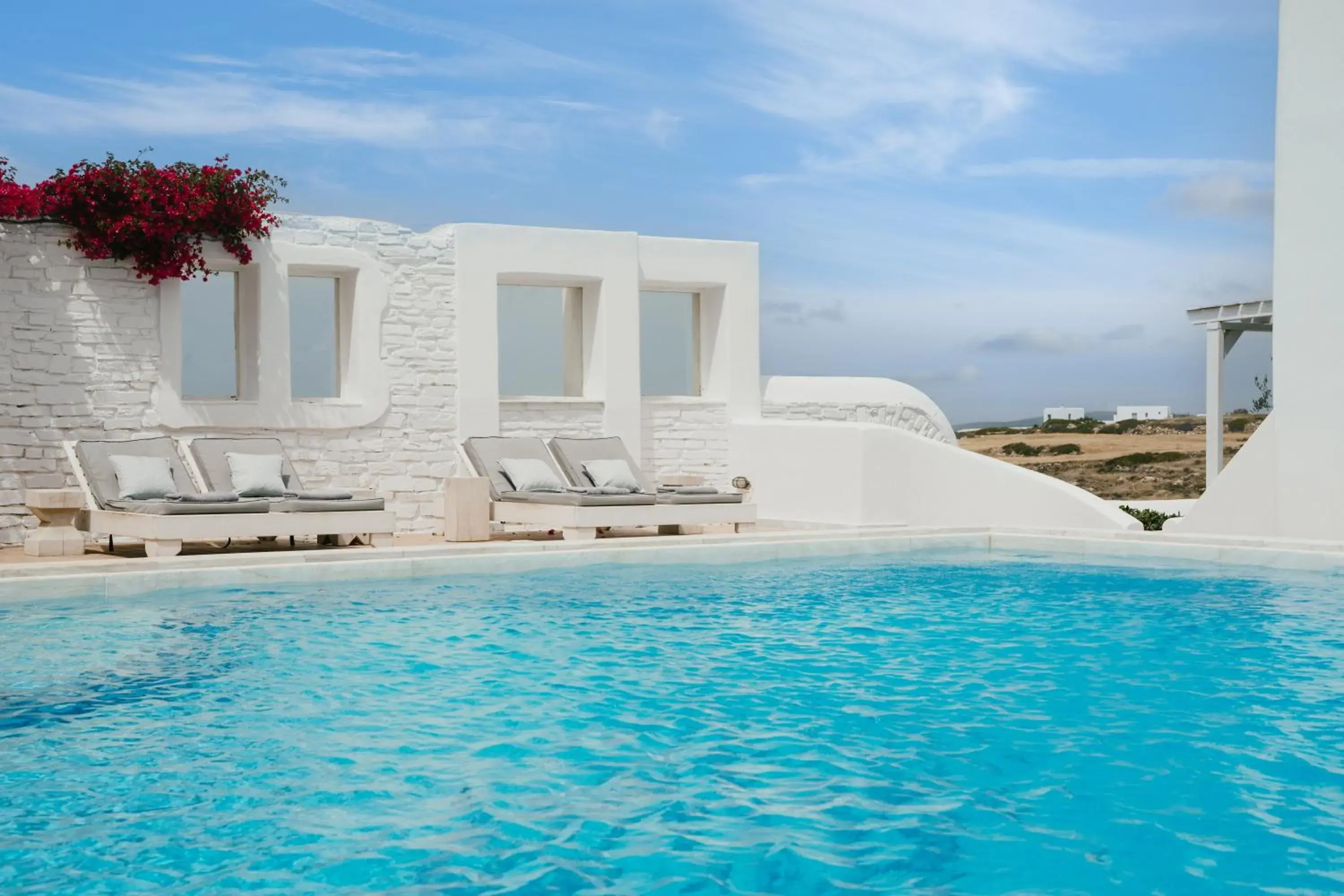 Swimming pool in Mr and Mrs White Paros Swimming pool in Mr and Mrs White Paros