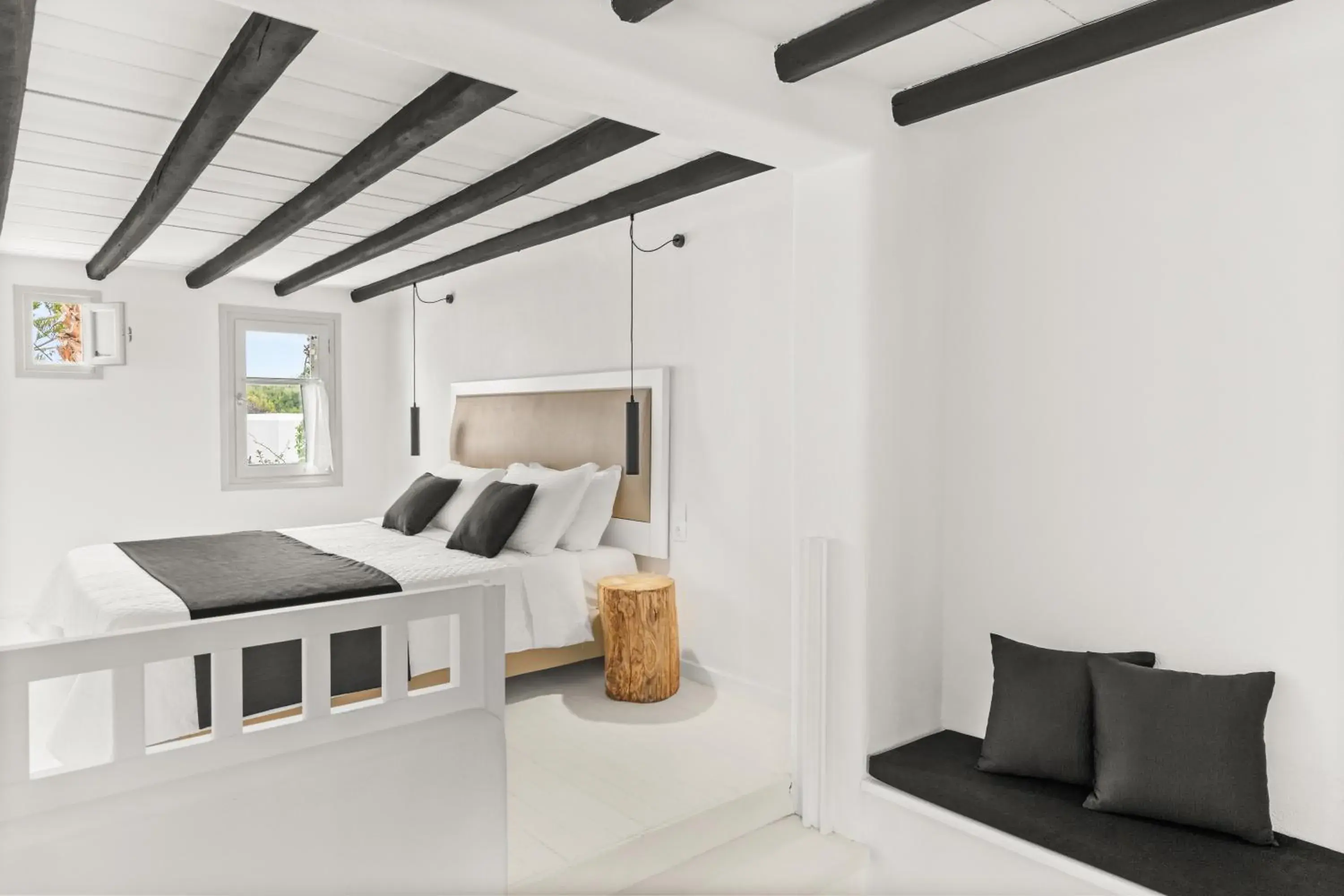 Bed in Mr and Mrs White Paros Bed in Mr and Mrs White Paros