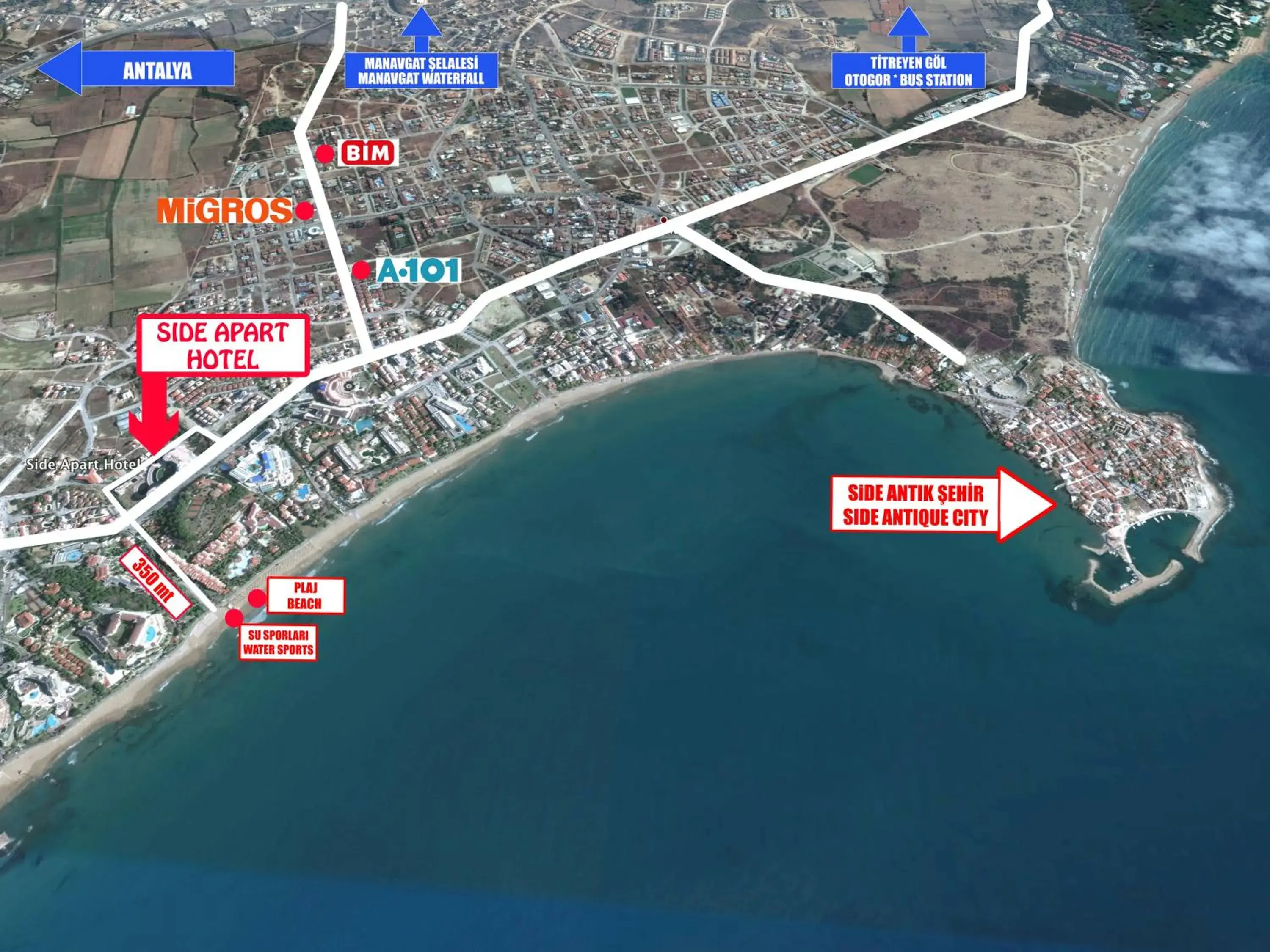 Bird's eye view in Side Apart Hotel Bird's eye view in Side Apart Hotel