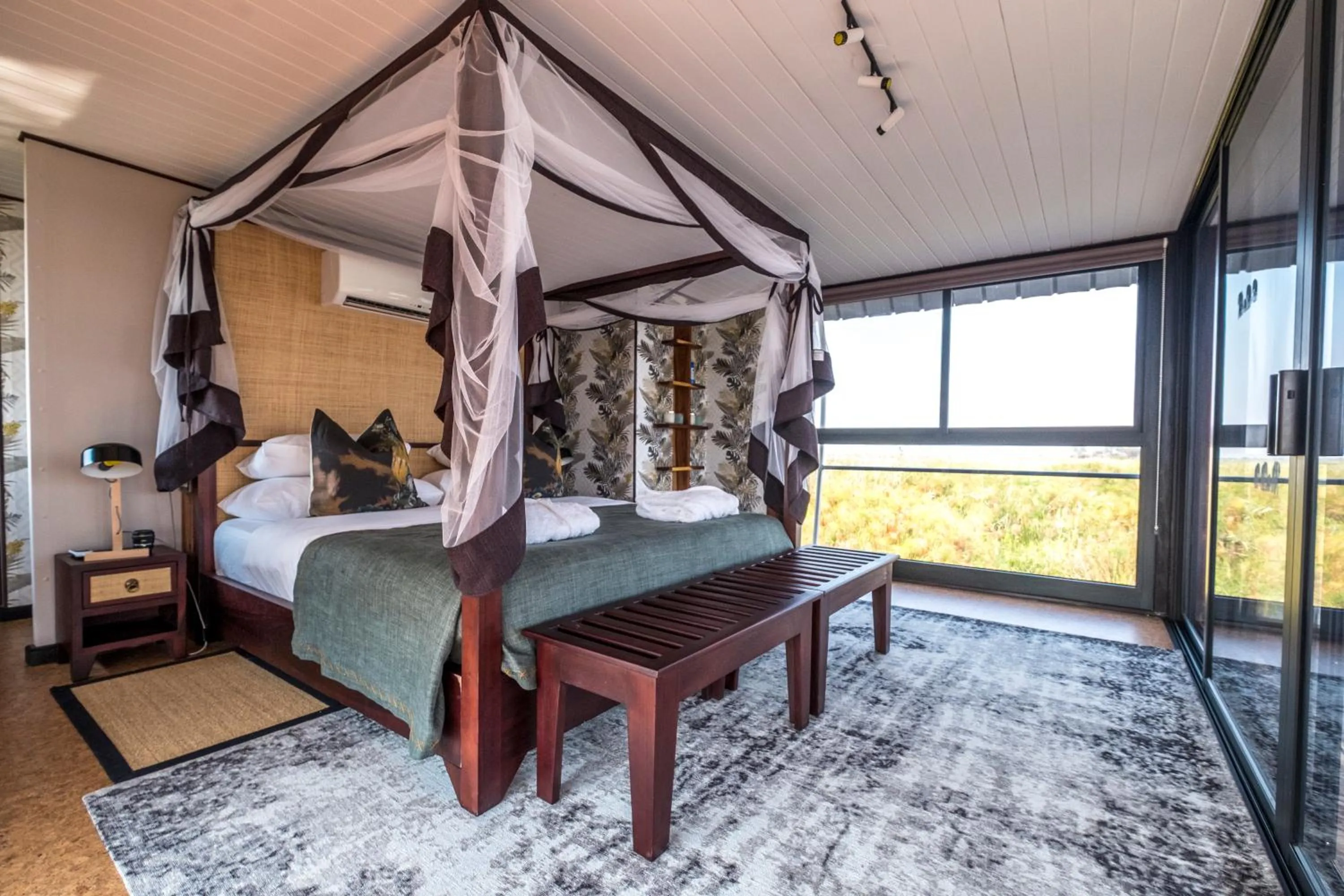 Natural landscape, Bed in The Namushasha River Villa