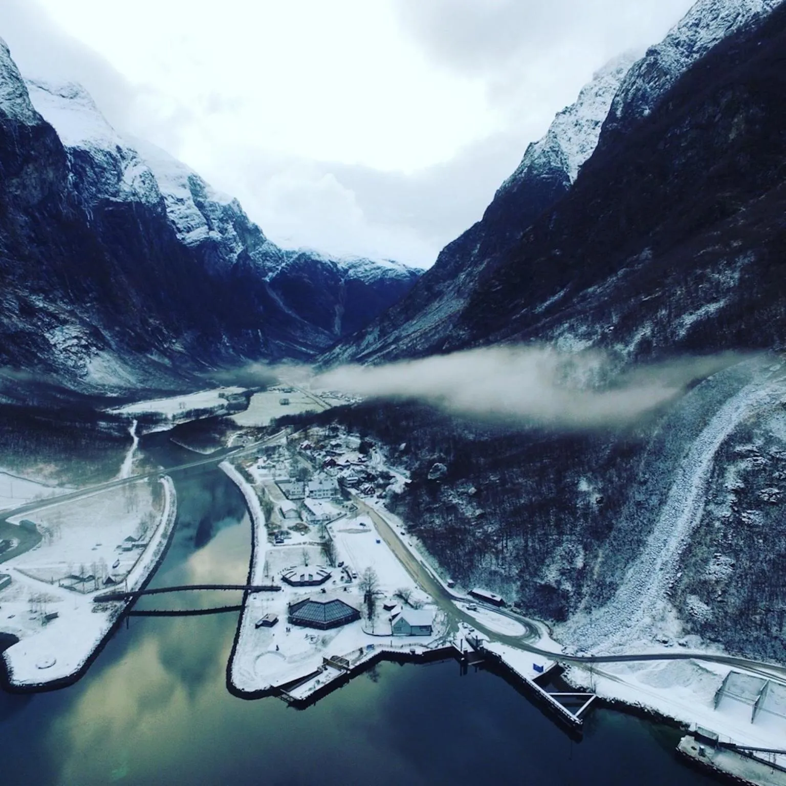 Bird's eye view in Gudvangen Budget Hotel