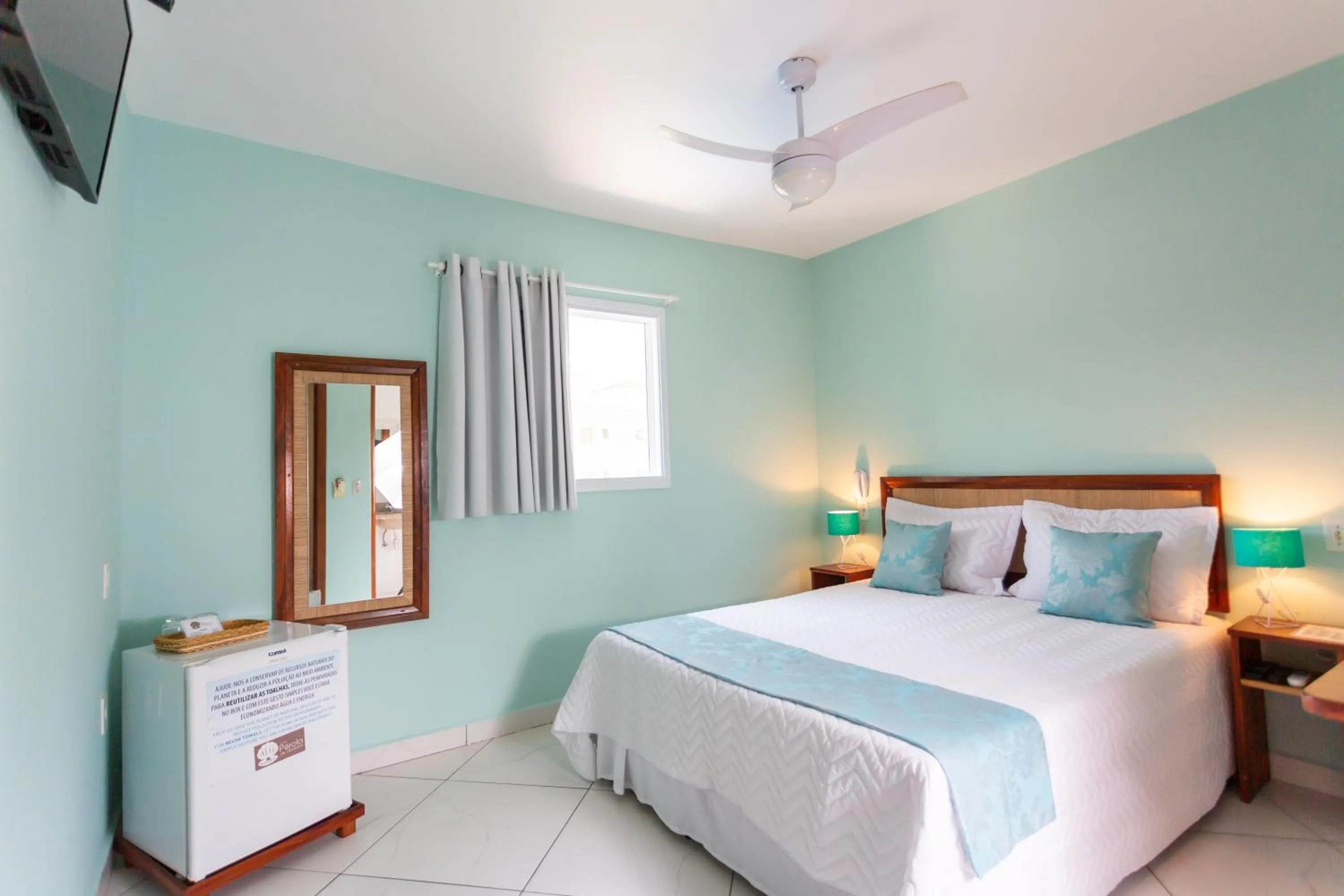 Bed in Pousada Pérola de Ubatuba