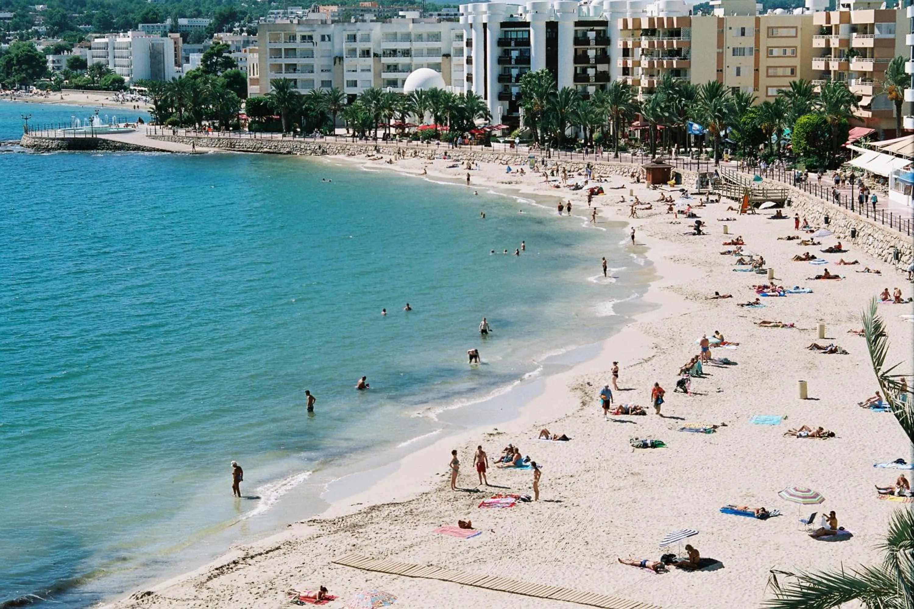 Beach in Hostal y Apartamentos Santa Eulalia
