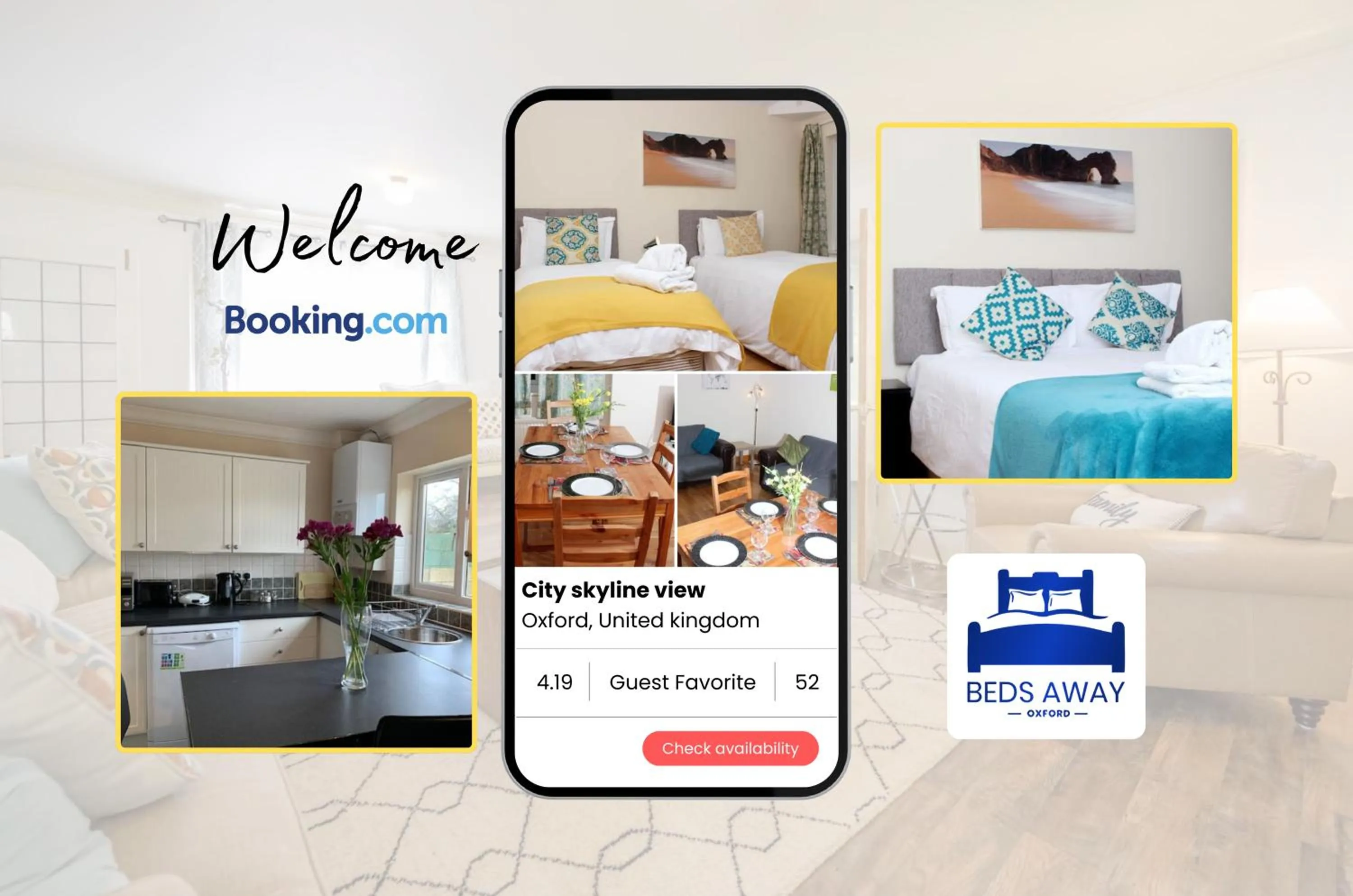 Bed in 3 Bedroom House For Contractors By Beds Away Short Lets & Serviced Accommodation Oxford With Free Parking for 2 Cars