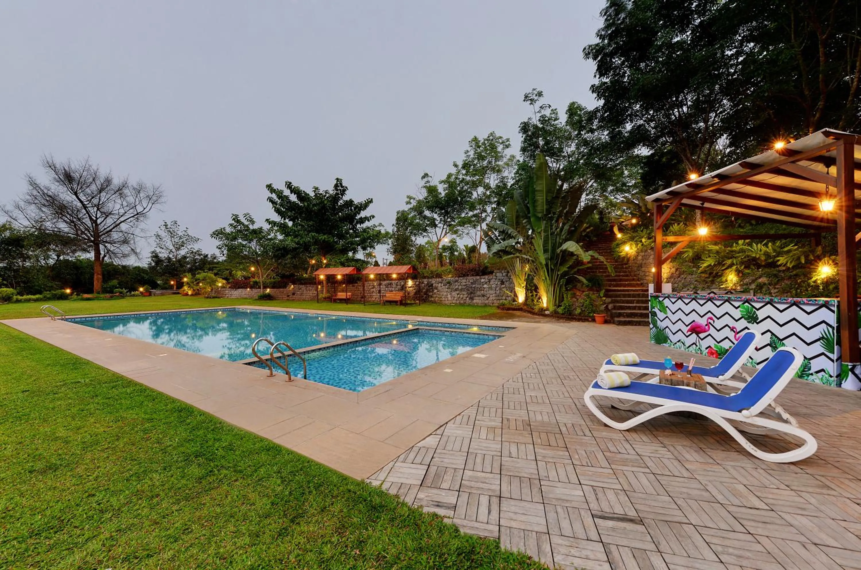 Pool view in The Estate Resort , Mangalore