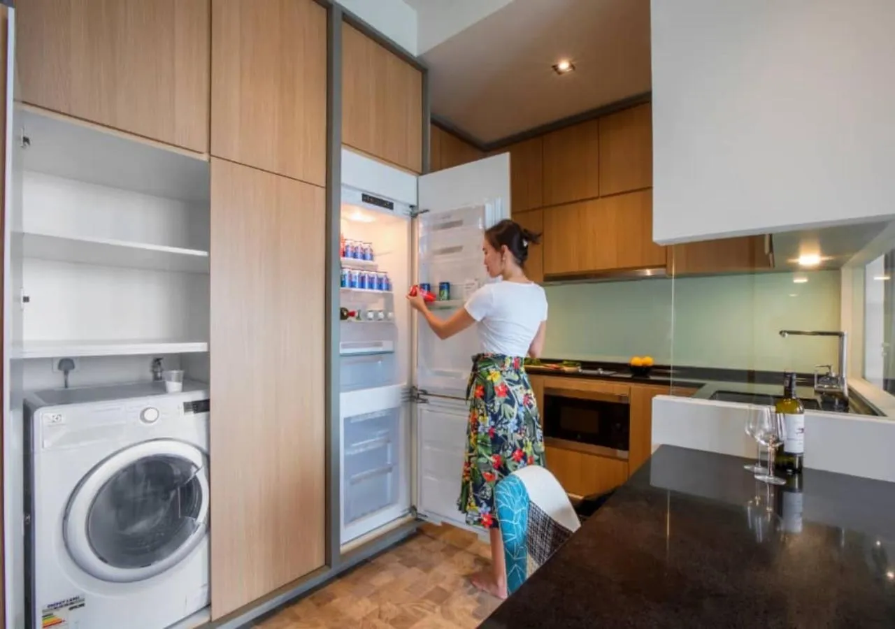 Kitchen or kitchenette in Expressionz 48th floor Sky Pool