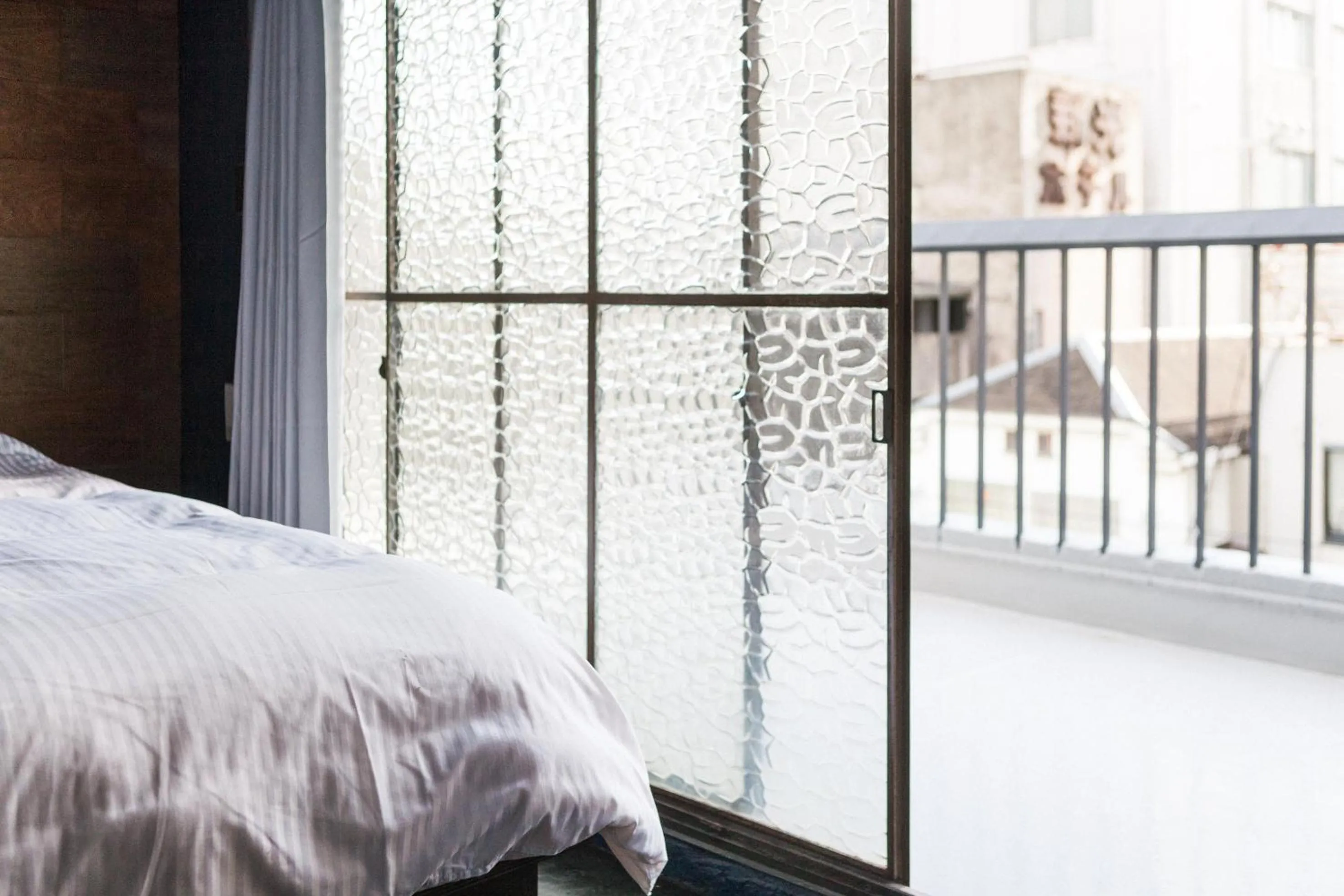 Balcony/Terrace, Bed in Area Inn Fushimicho Fukuyama Castle Side