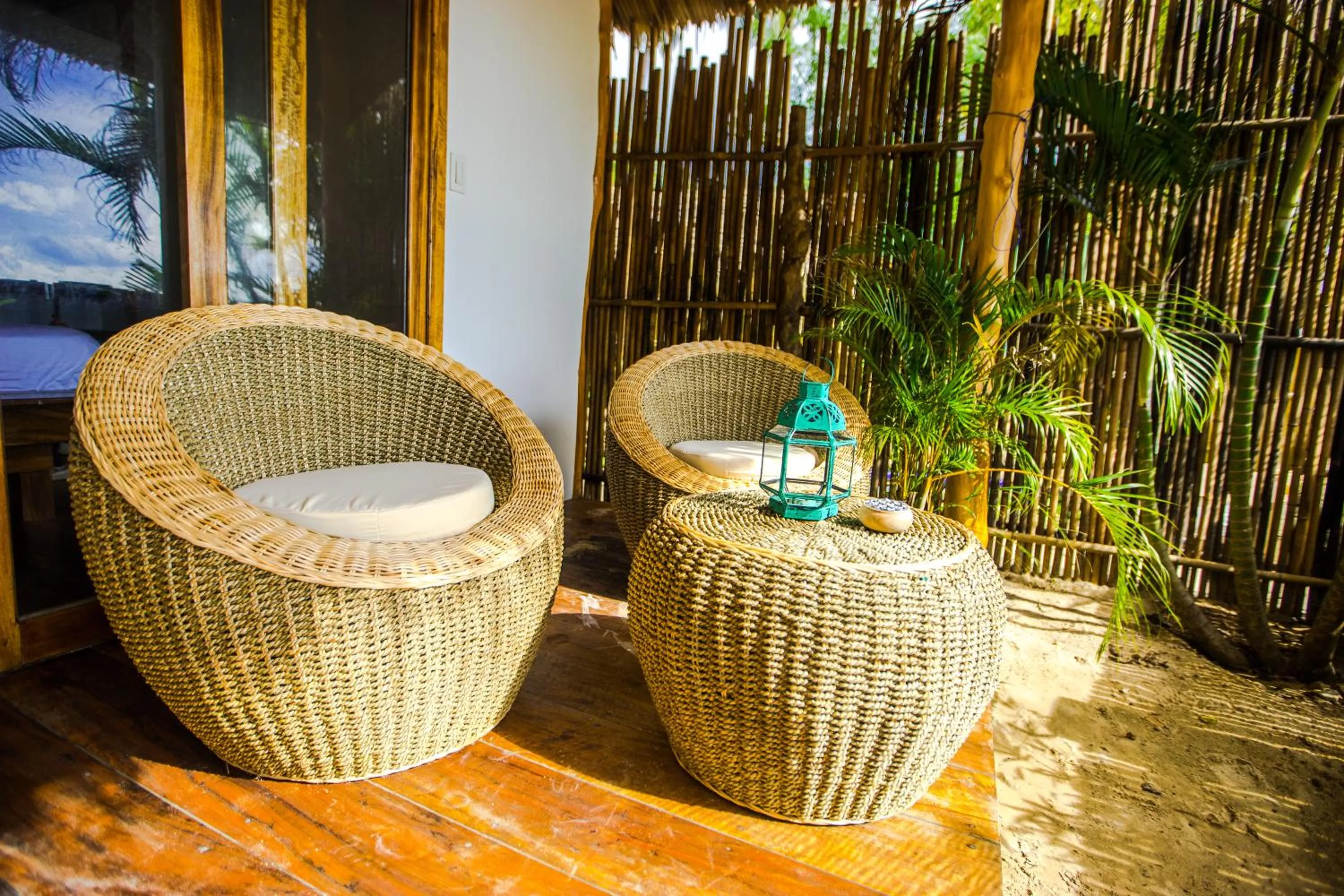 Seating area in Maligaya Beach Bungalows