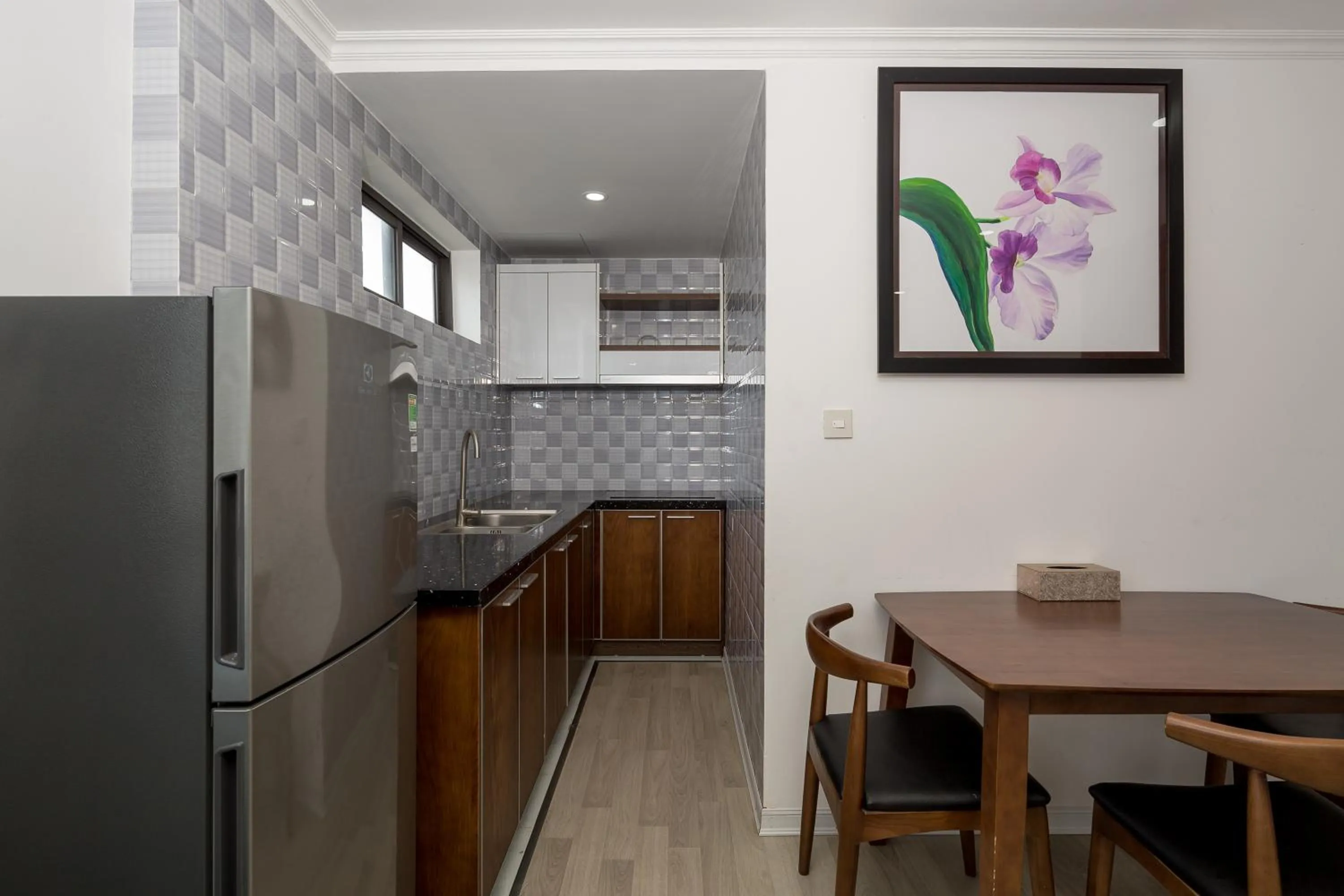 Kitchen or kitchenette in Hana Hotel Da Nang