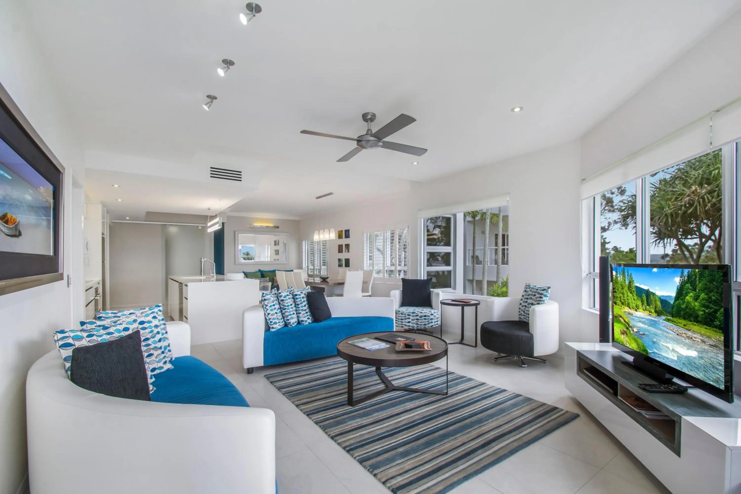 Living room in The Lookout Resort Noosa