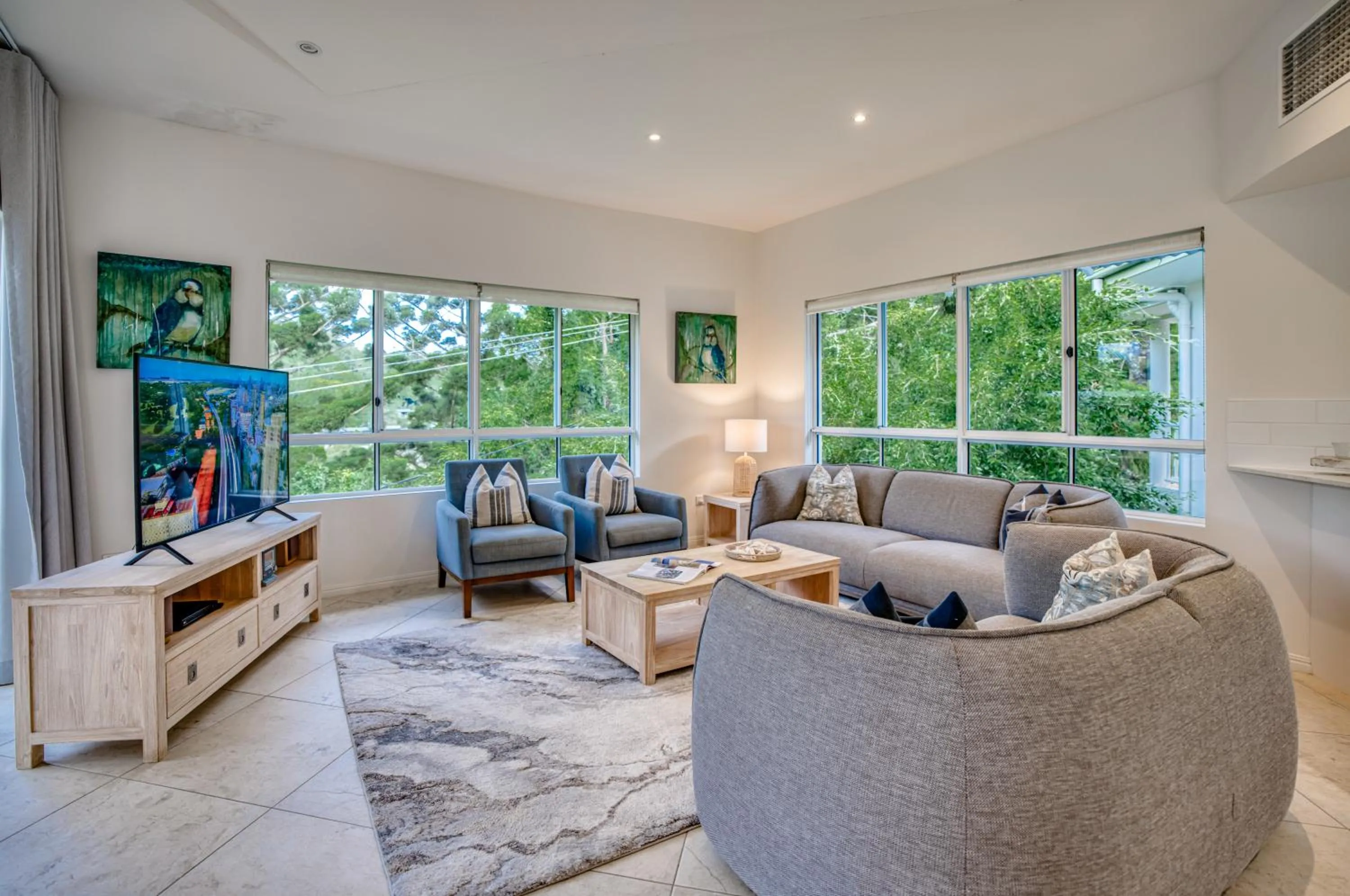 Living room in The Lookout Resort Noosa
