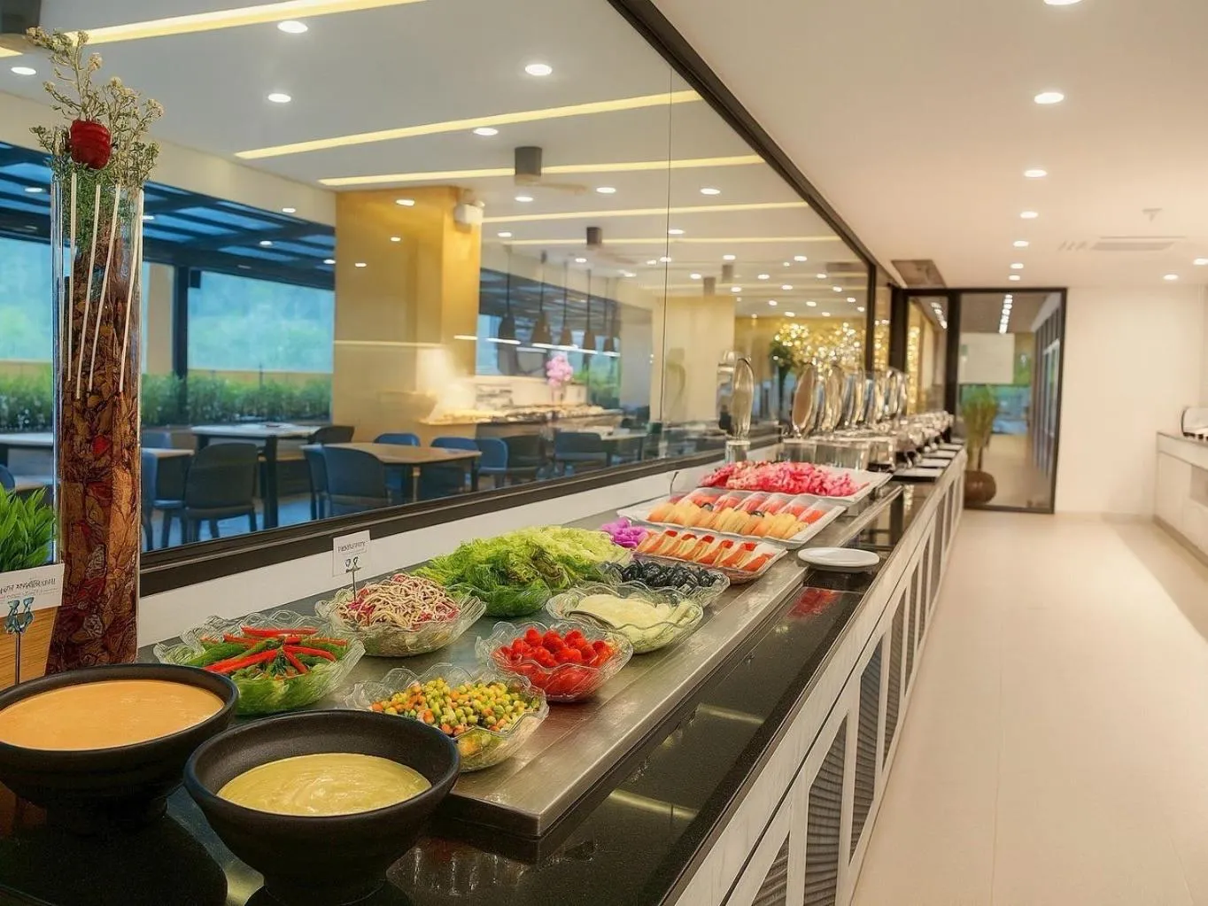 Buffet breakfast in Le Resort and Villas