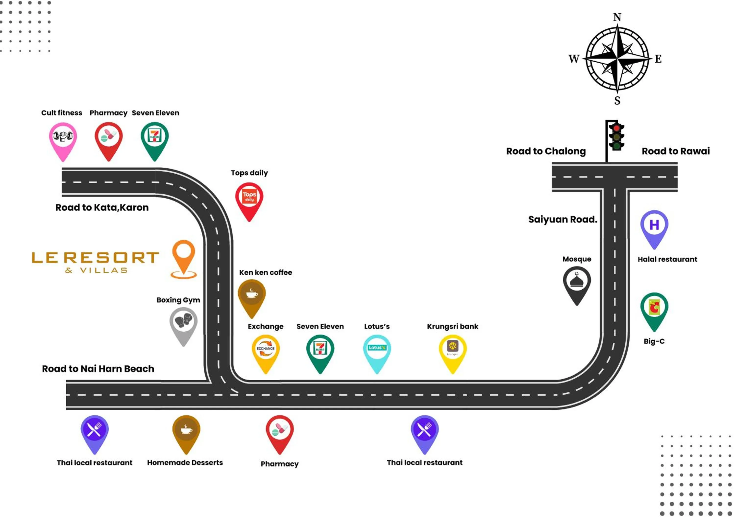 Text overlay in Le Resort and Villas