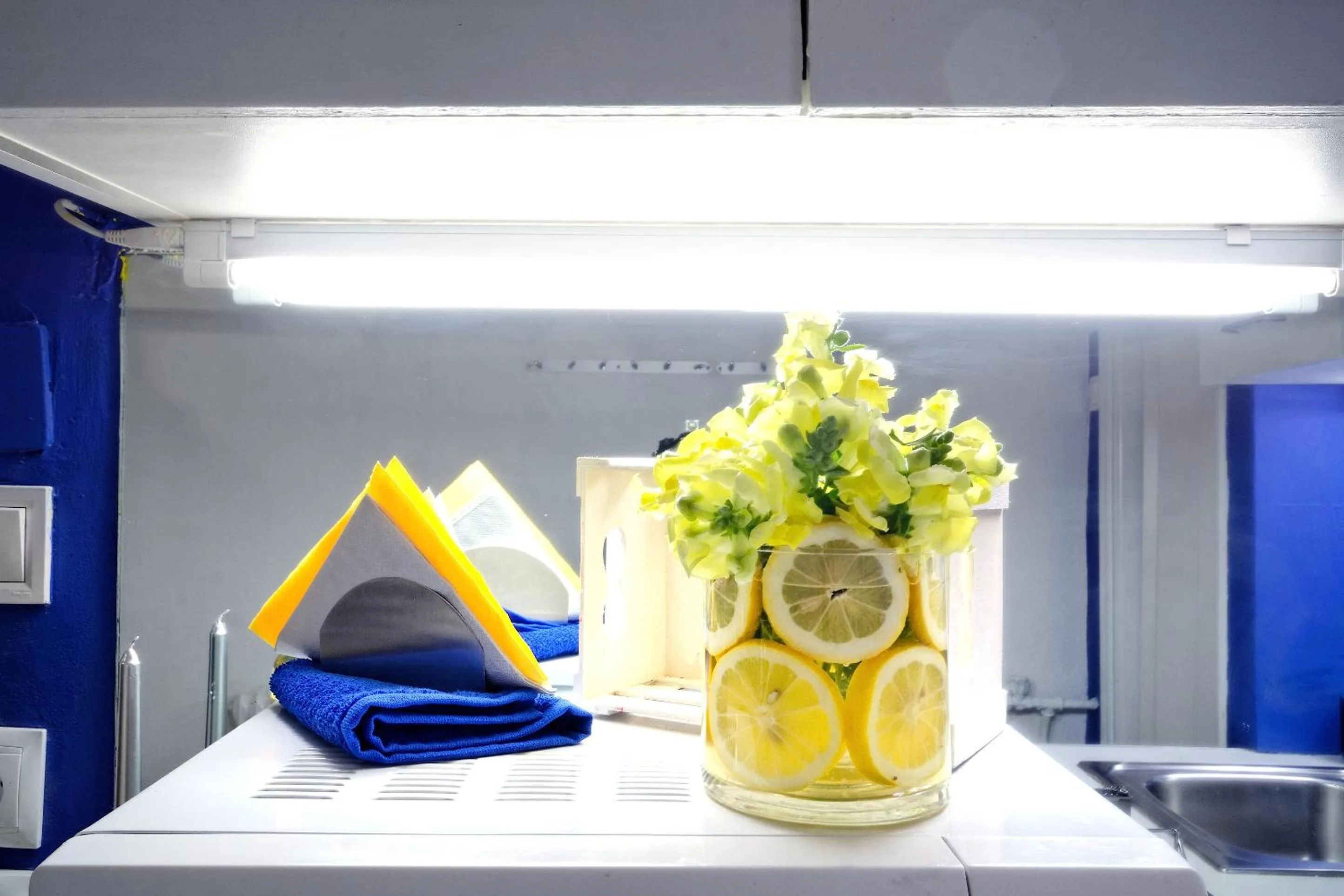 Decorative detail in Santorini Style in Athens, Greece