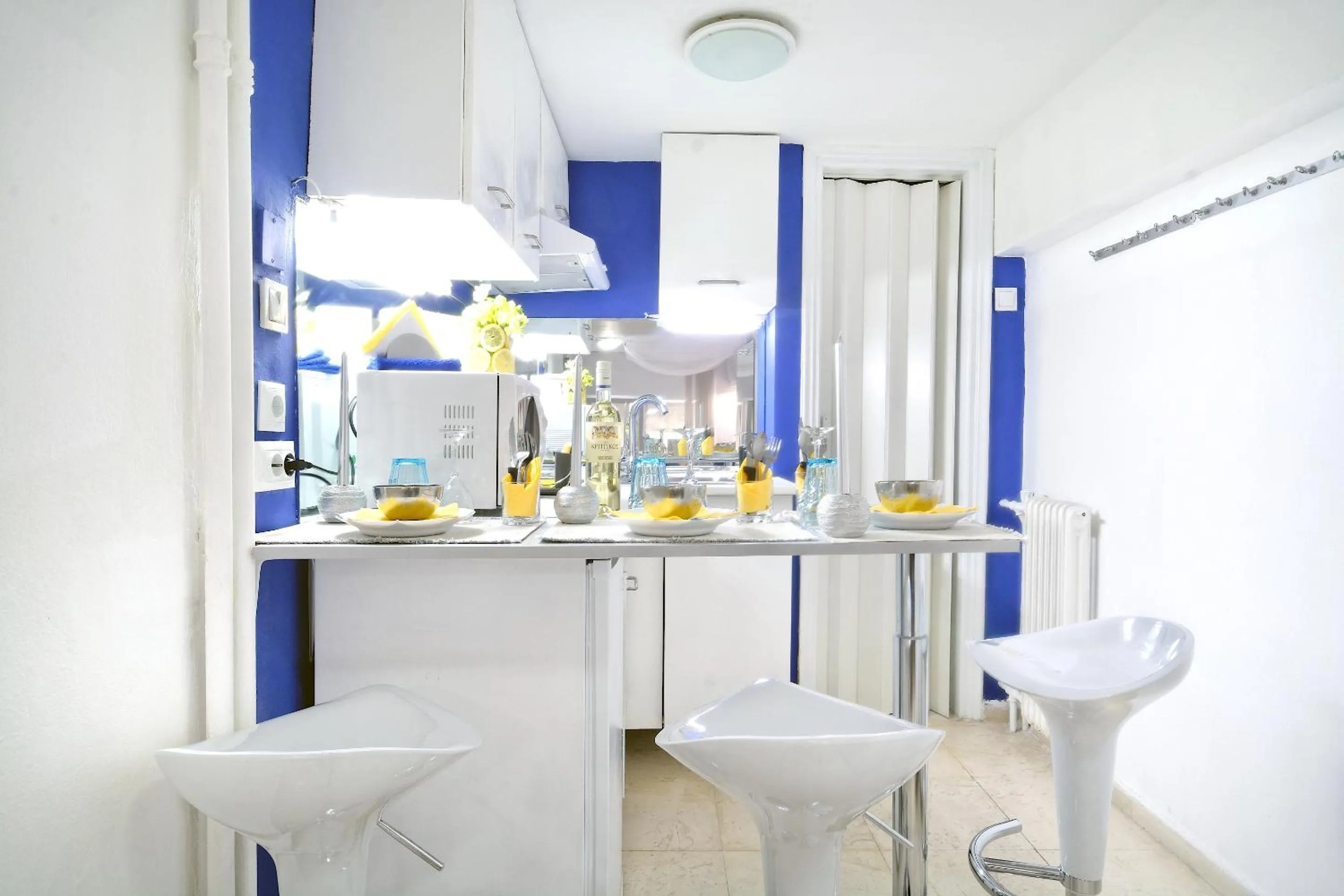Kitchen or kitchenette in Santorini Style in Athens, Greece