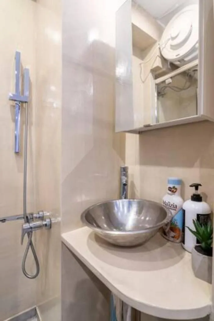 Toilet in Santorini Style in Athens, Greece