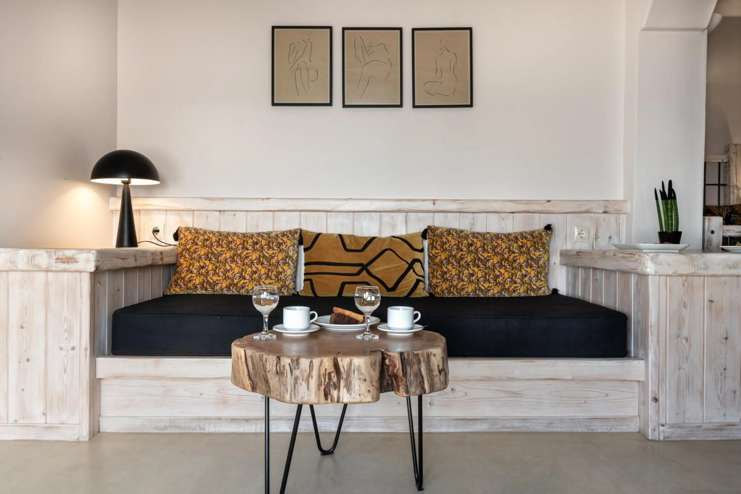 Seating area in Athermi Suites - Adults Only