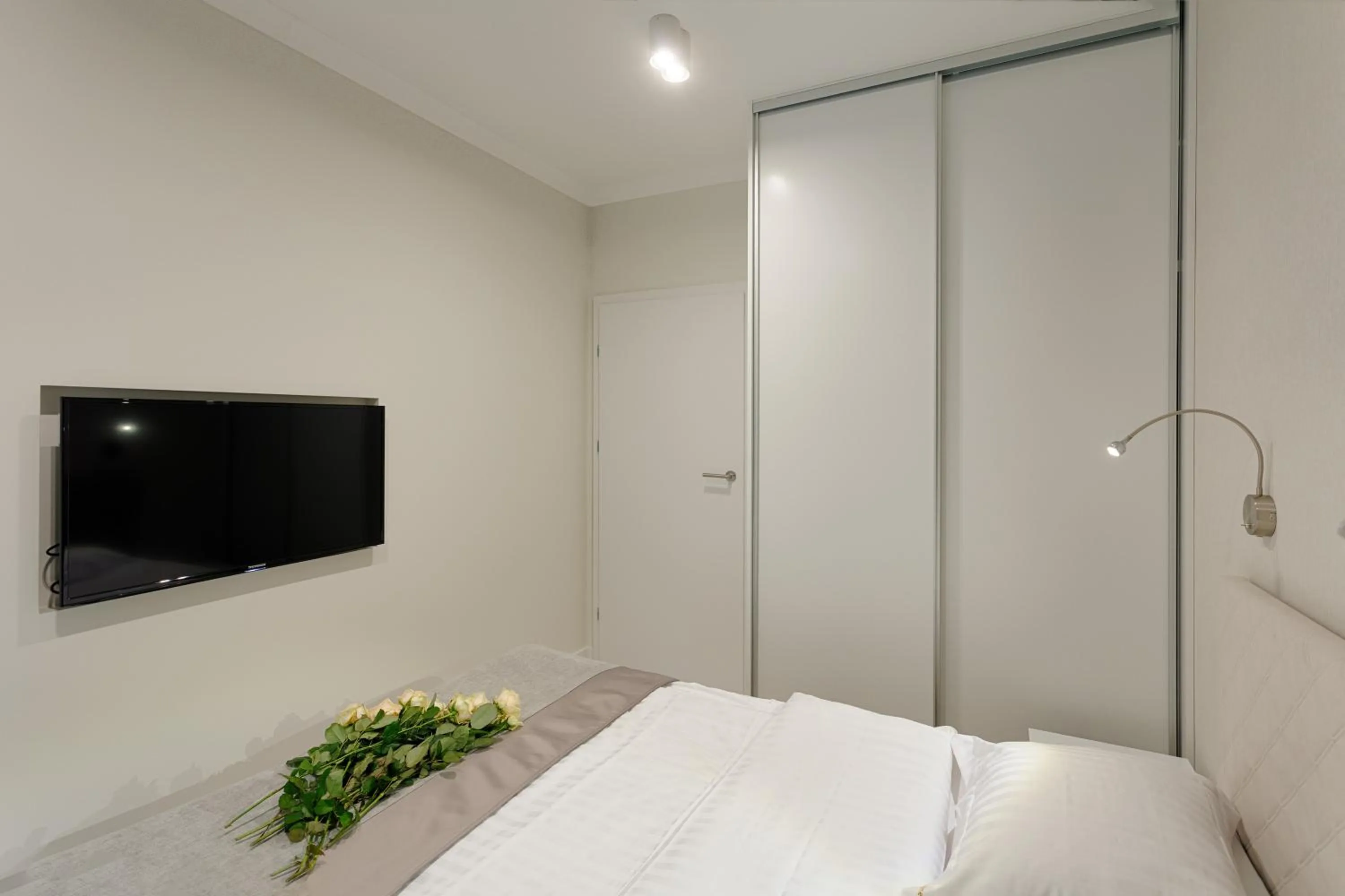 Bedroom, Bed in Mennica Central Apartments