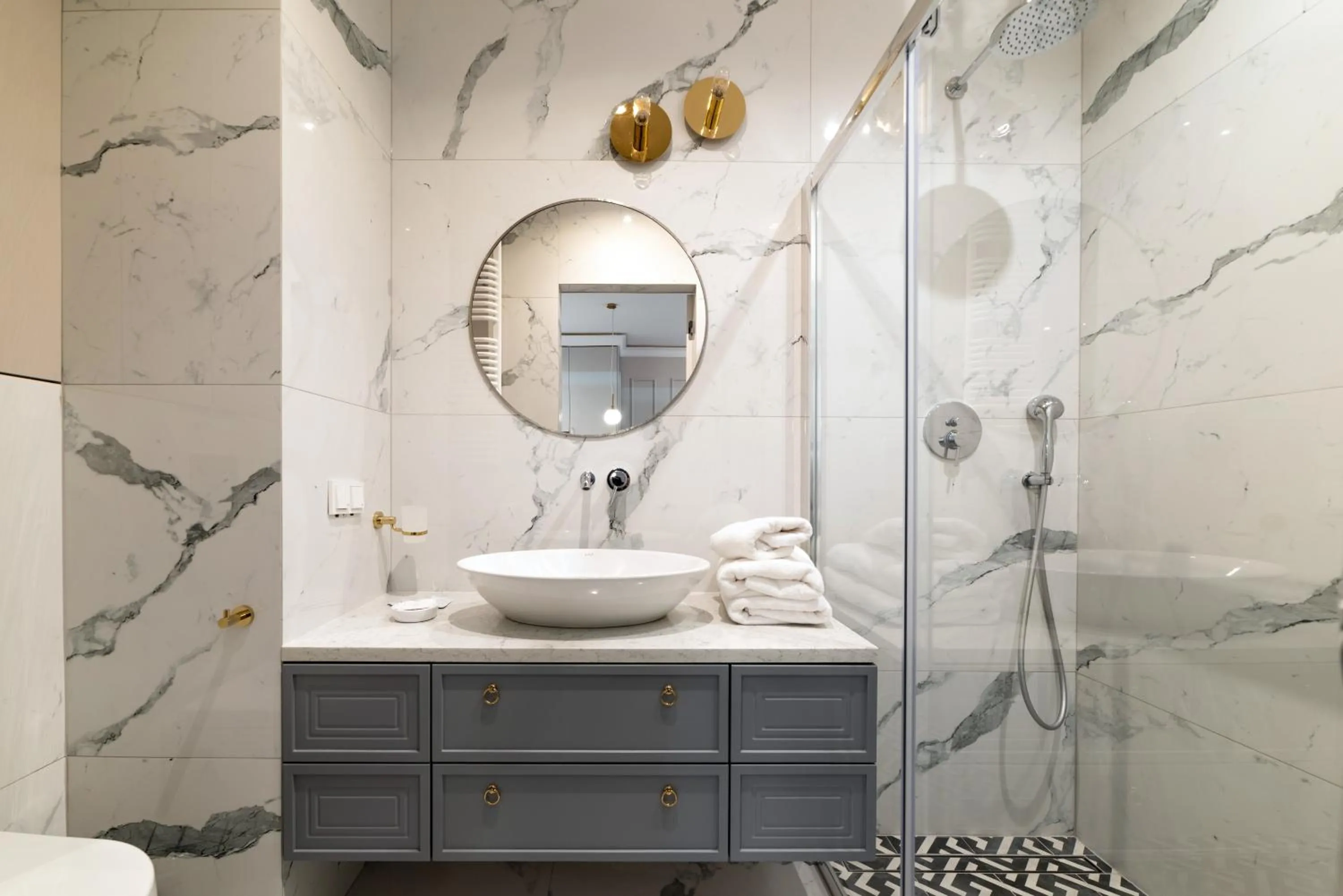 Bathroom in Mennica Central Apartments