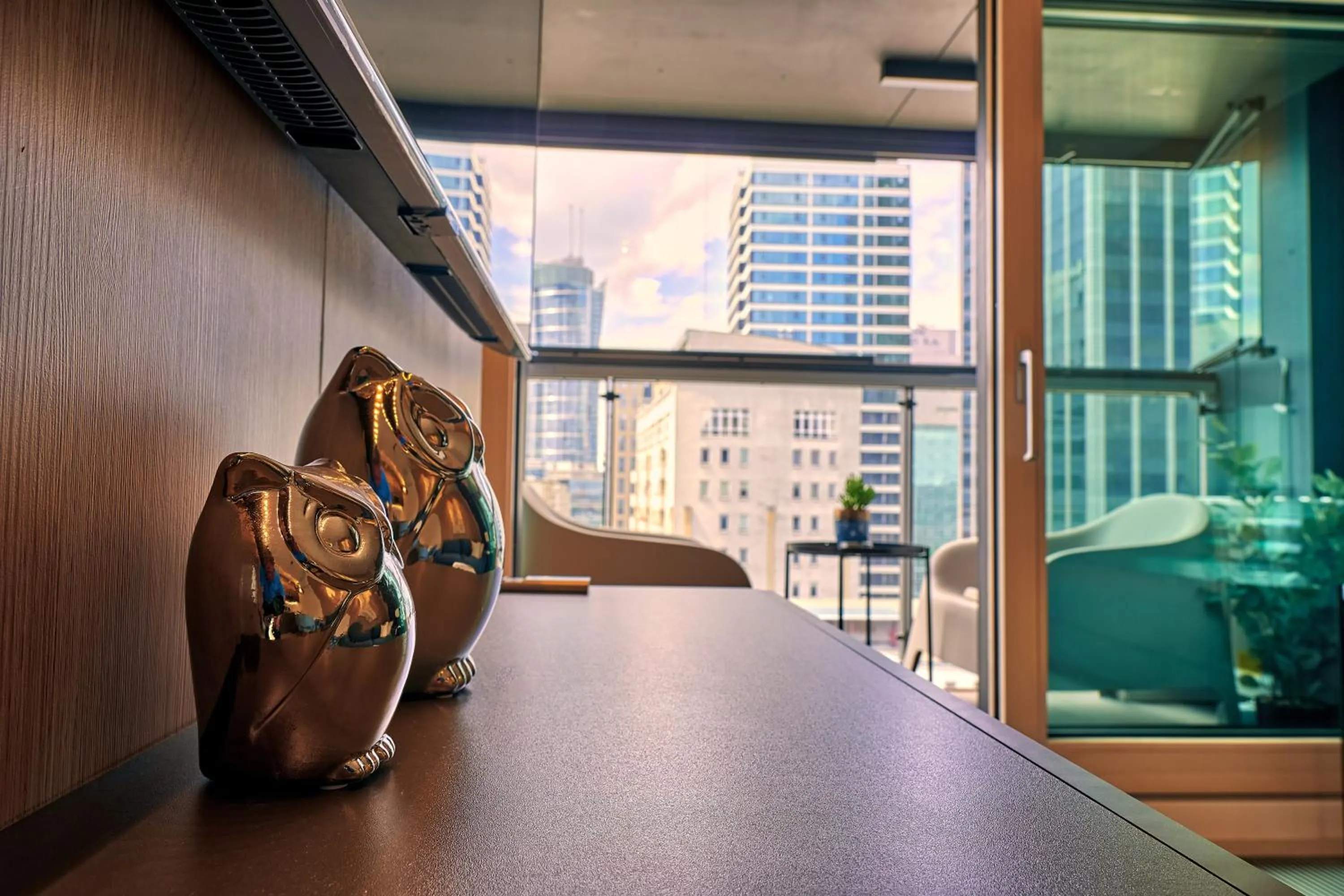 Living room in Mennica Central Apartments