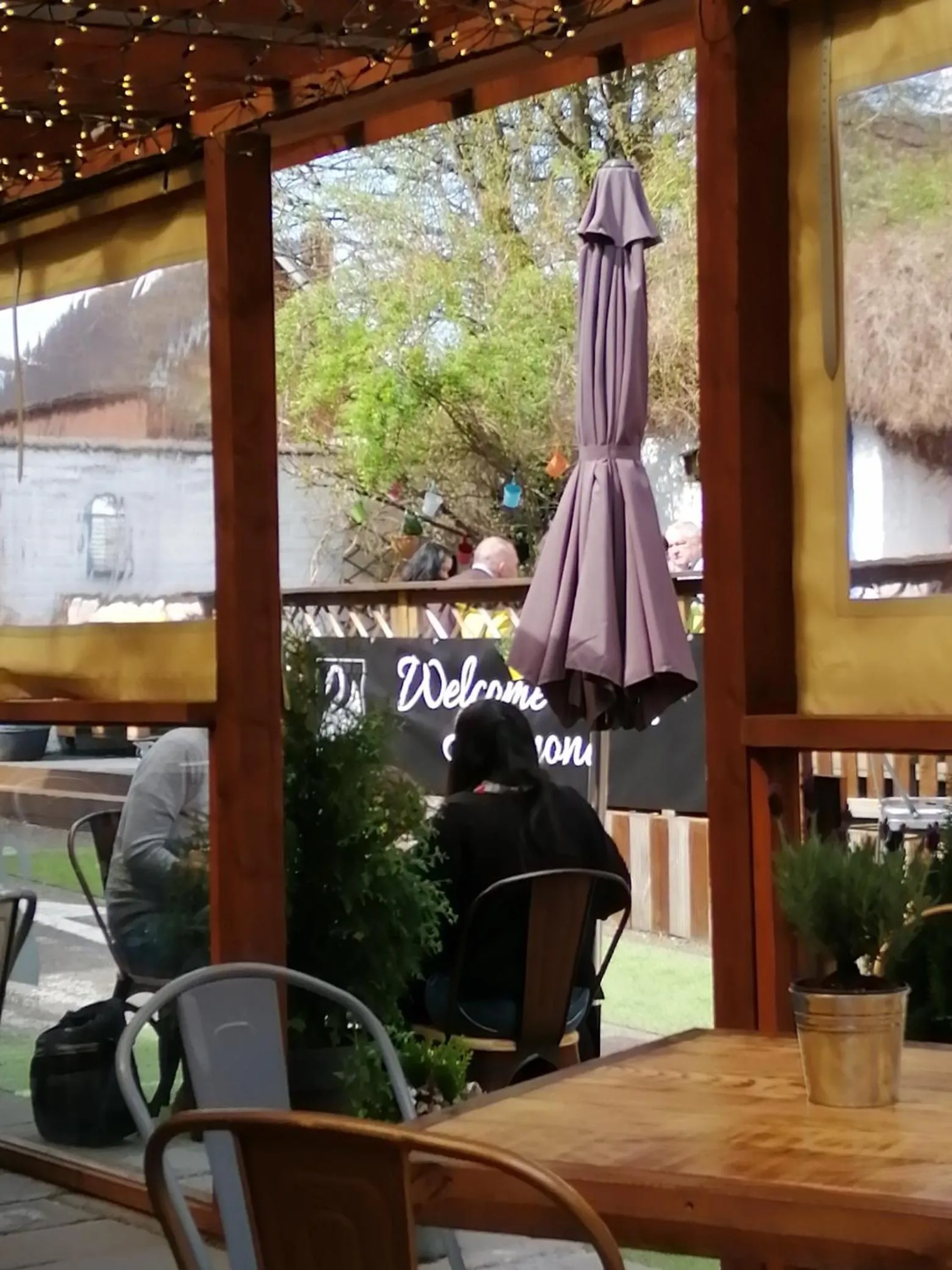 Patio in The White Swan Hotel Bar & Restaurant