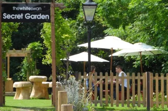 Garden in The White Swan Hotel Bar & Restaurant