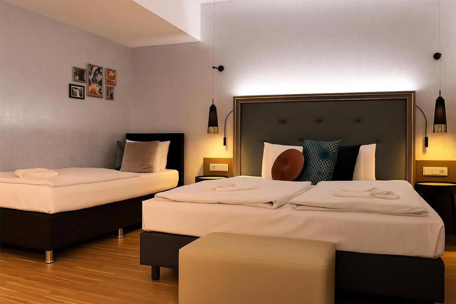 Bed in Hotel Memories Budapest