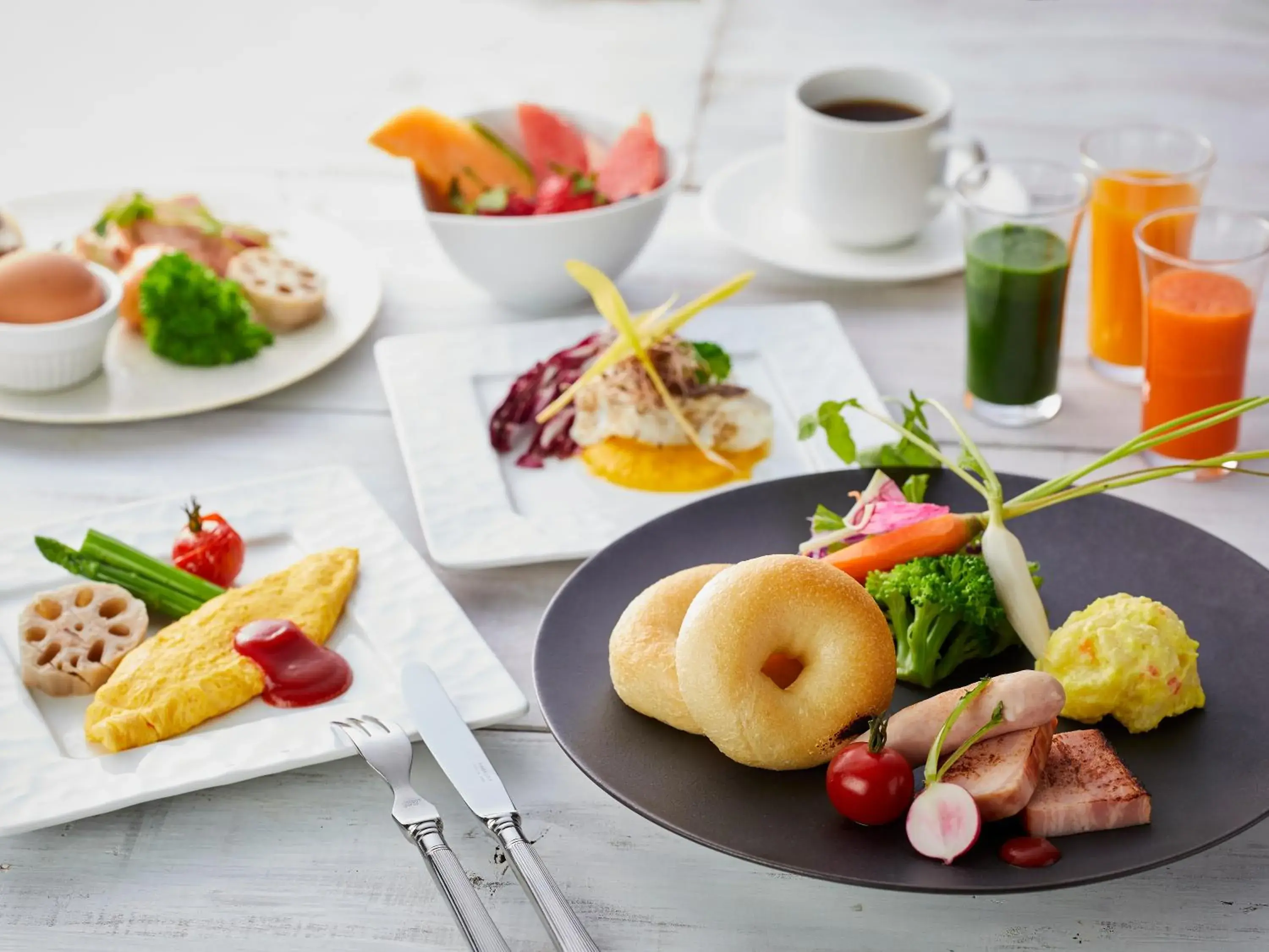 Buffet breakfast in Shiraraso Grand Hotel Buffet breakfast in Shiraraso Grand Hotel