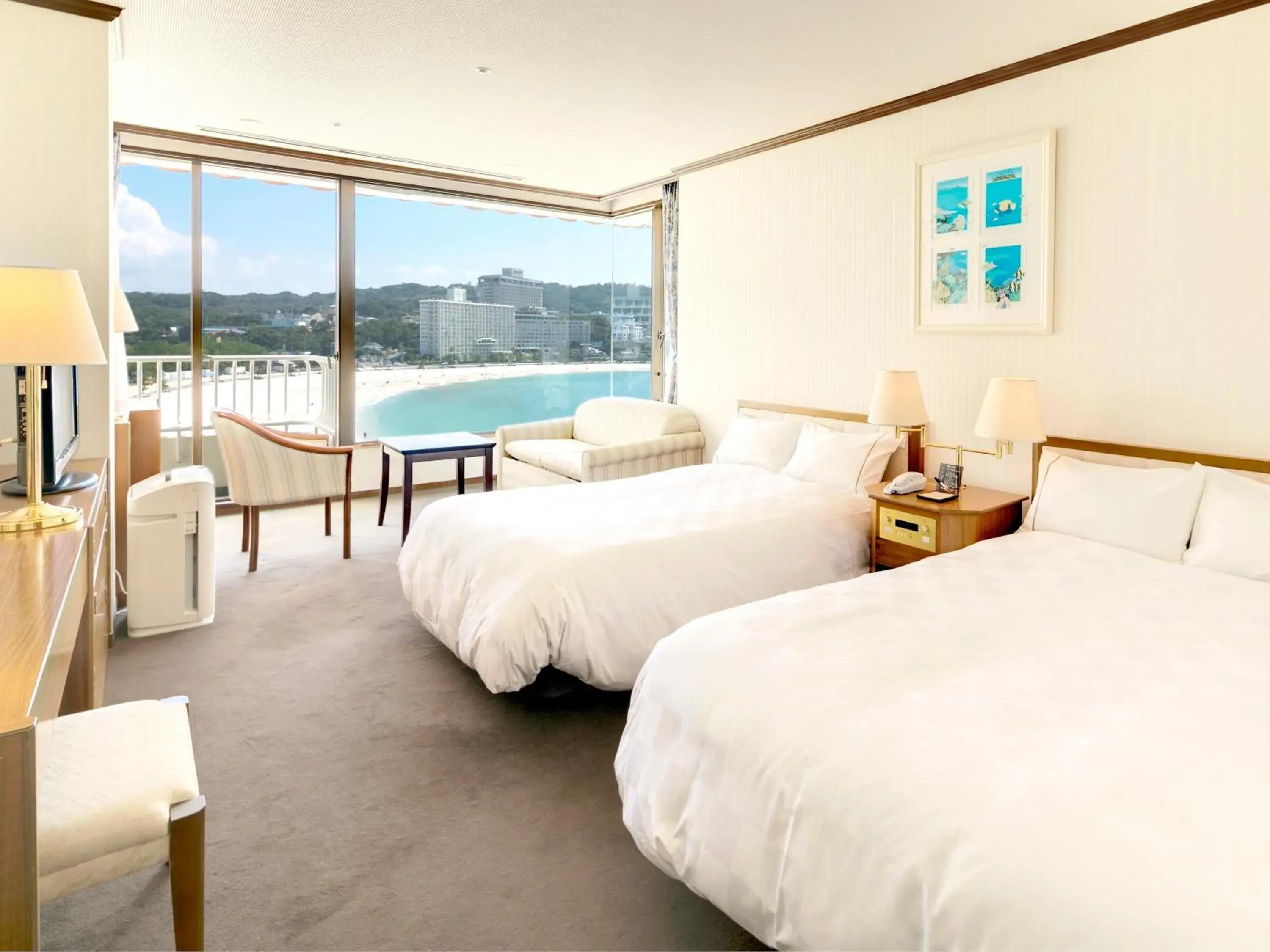 View (from property/room), Bed in Shiraraso Grand Hotel View (from property/room), Bed in Shiraraso Grand Hotel