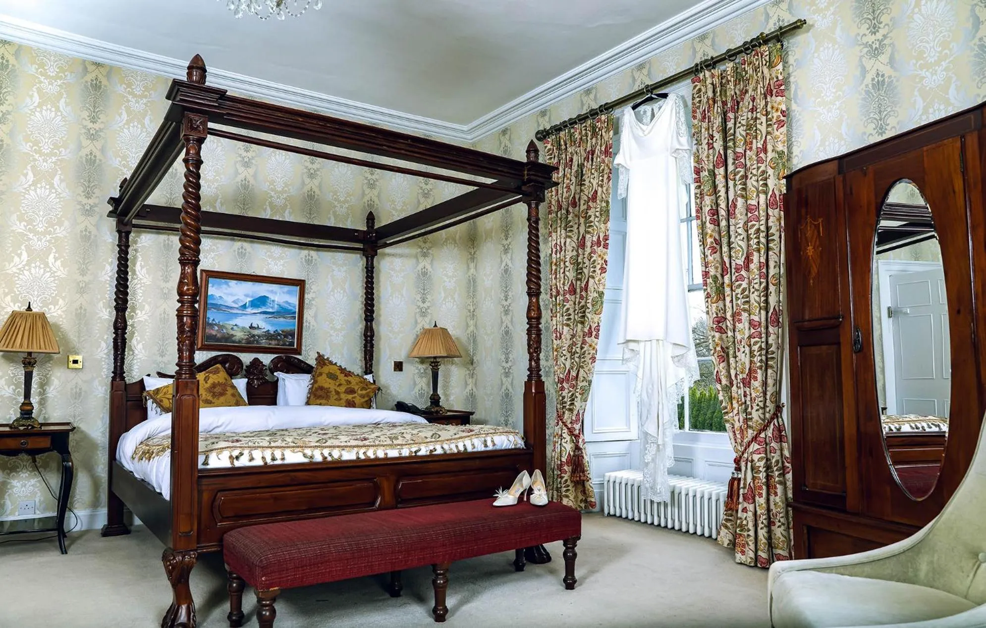 Bed in Springfort Hall Hotel