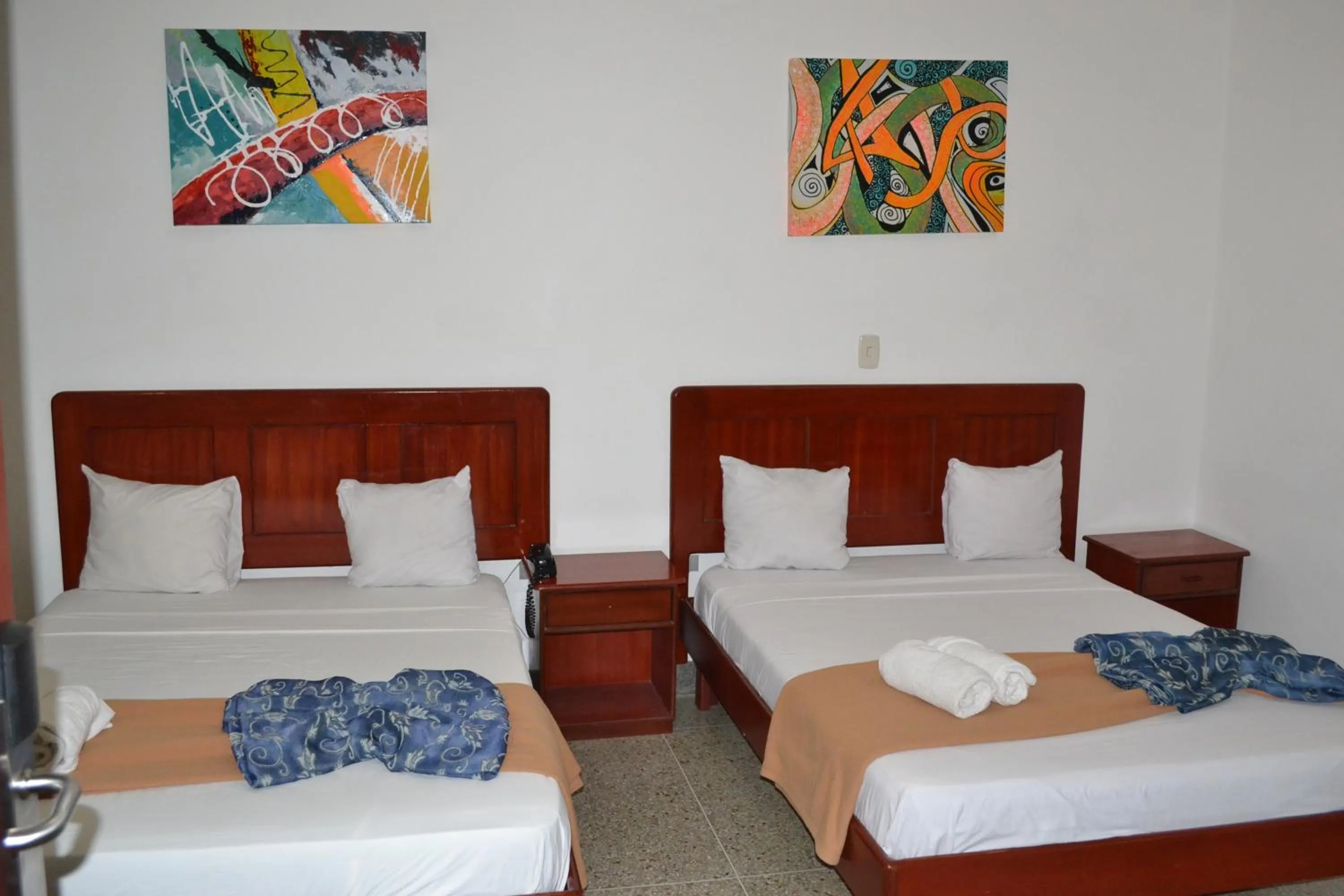 Bed in Hotel Villa Playa Grande