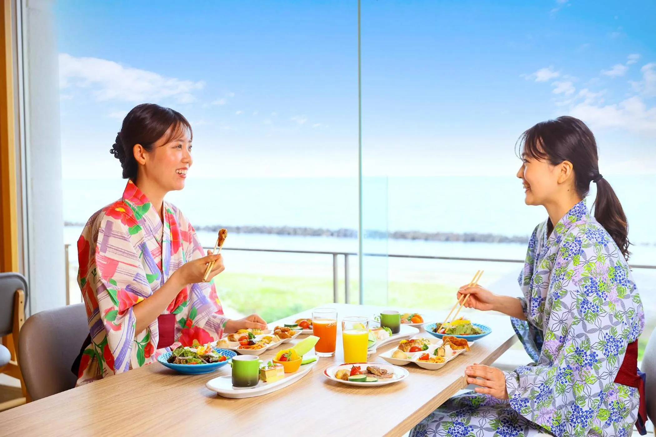 Breakfast in Ooedo Onsen Monogatari Premium Shiomiso