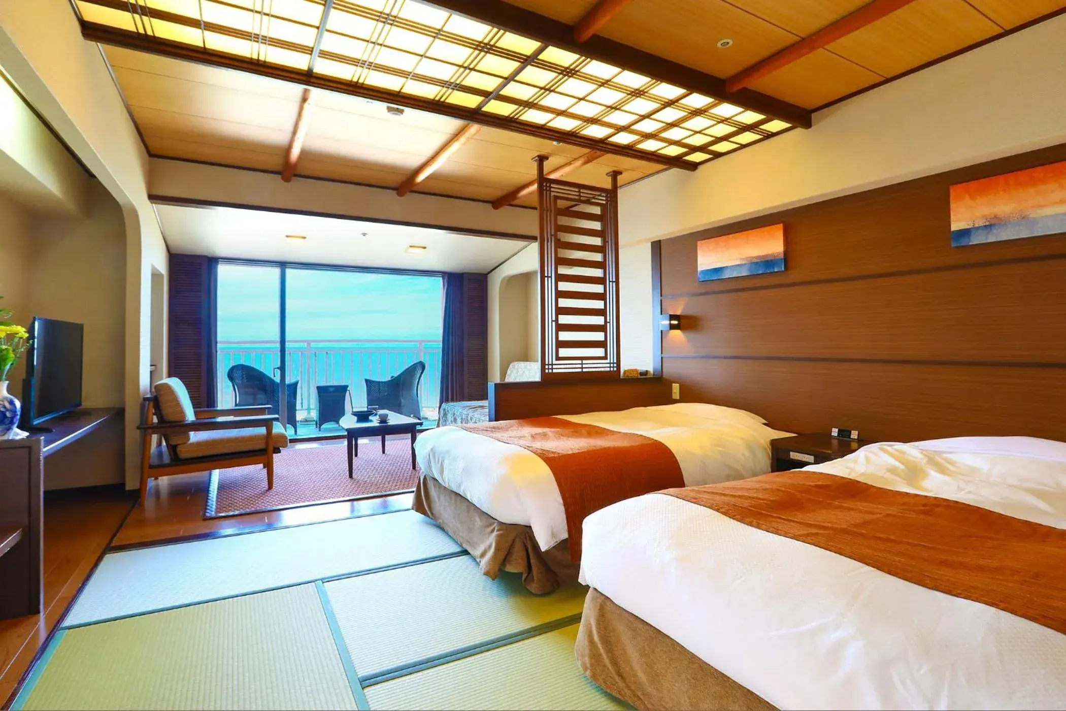 Superior Japanese-Style Beds Room with terrace(Sea Side) - single occupancy - Non-Smoking - Shower Only in Ooedo Onsen Monogatari Premium Shiomiso Superior Japanese-Style Beds Room with terrace(Sea Side) - single occupancy - Non-Smoking - Shower Only in Ooedo Onsen Monogatari Premium Shiomiso