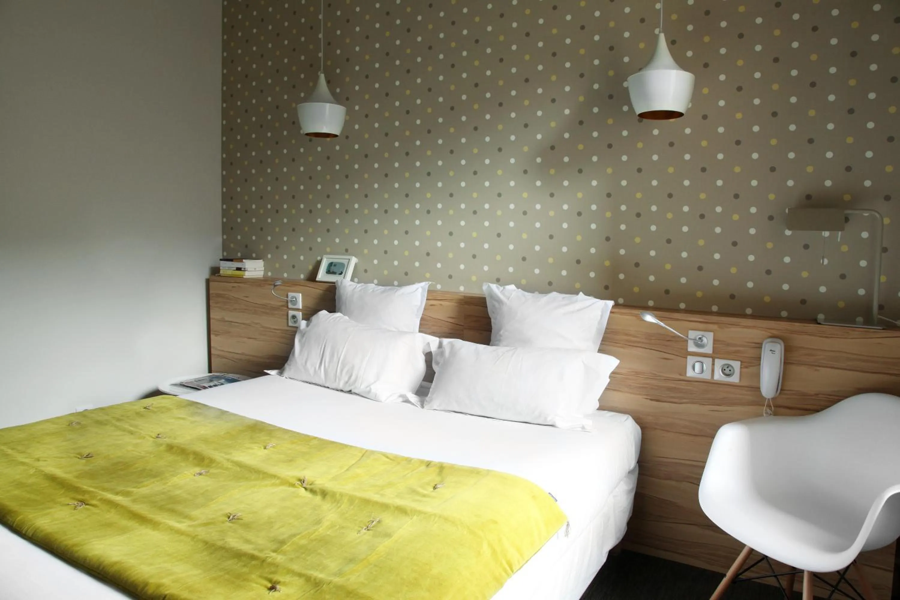 Bed in Hôtel et Apparts Marin