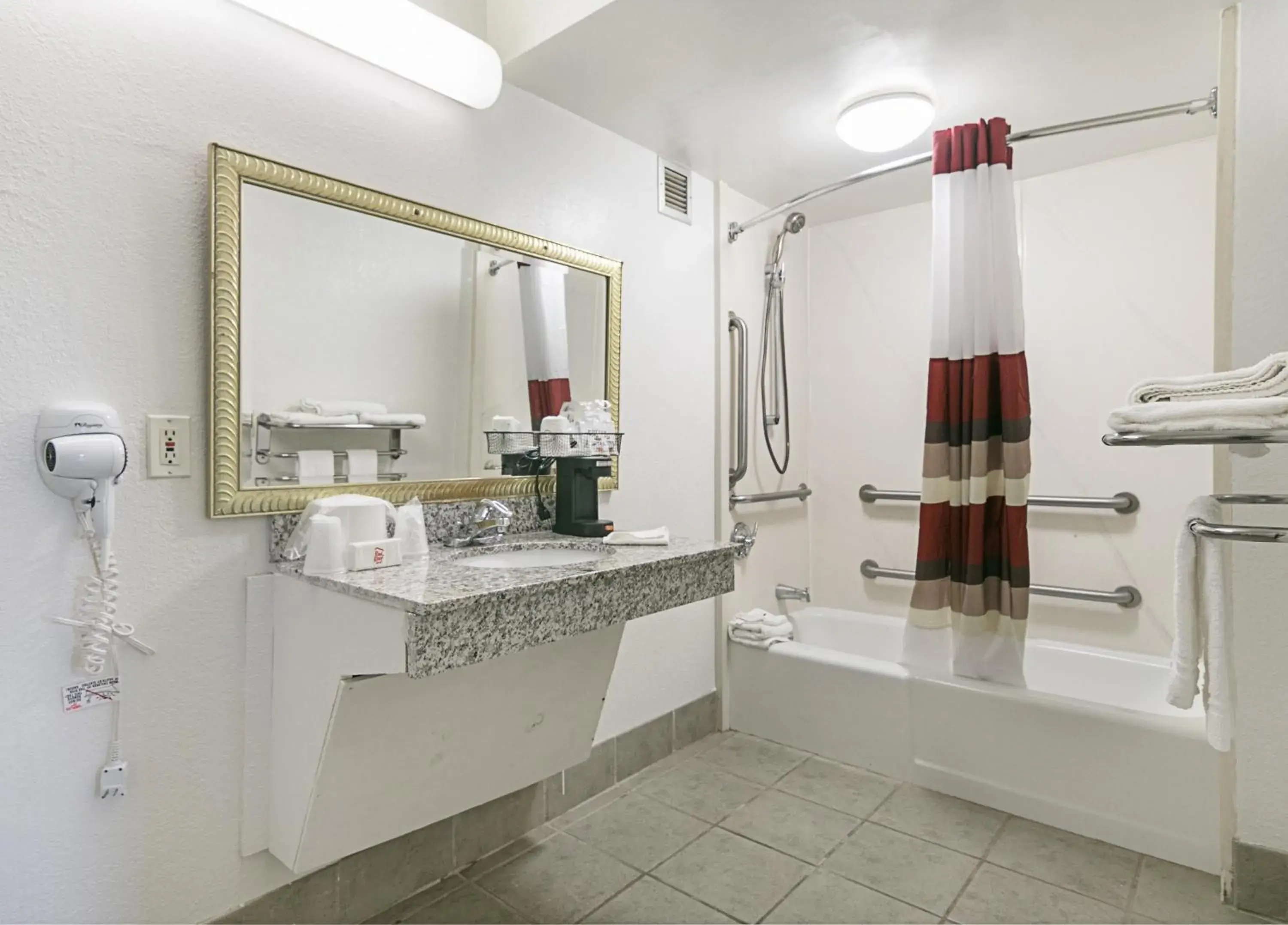 Bathroom in Red Roof Inn Forsyth Bathroom in Red Roof Inn Forsyth