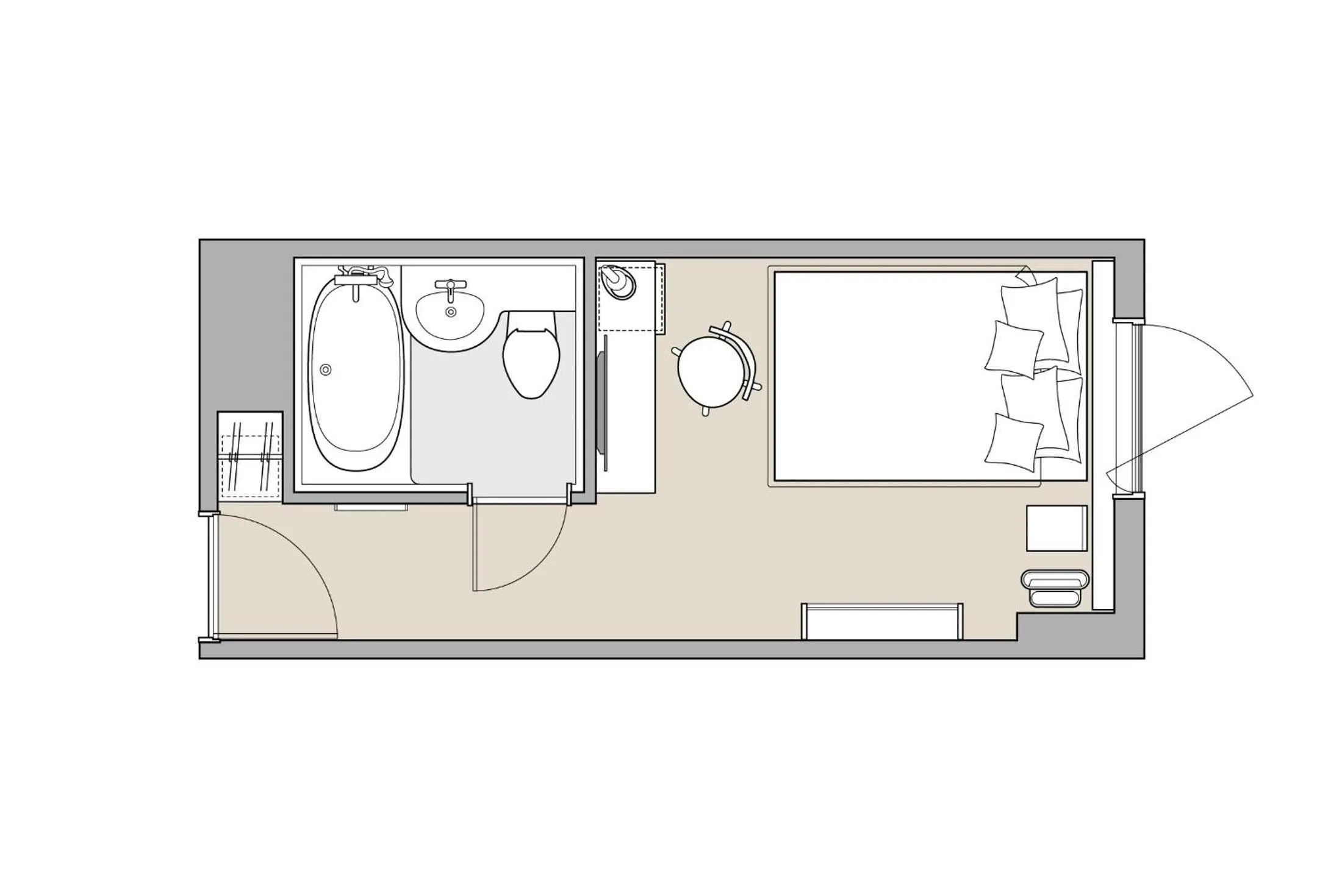 Floor plan in Hotel It Osaka Shinmachi
