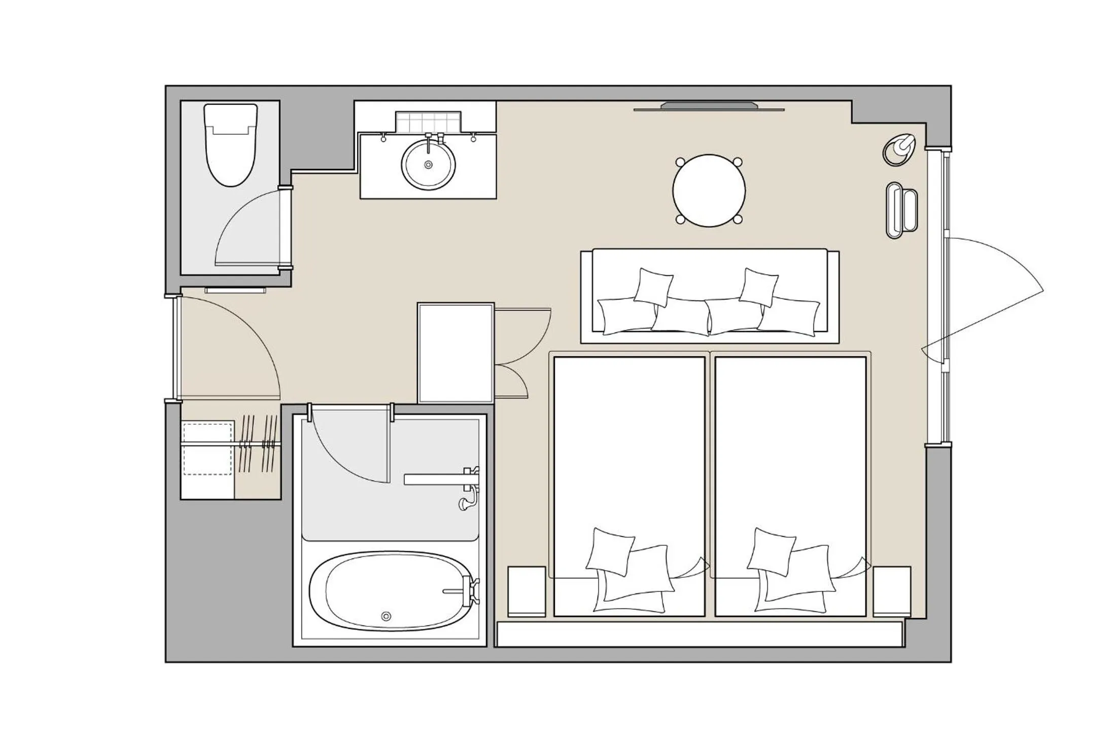 Floor plan in Hotel It Osaka Shinmachi